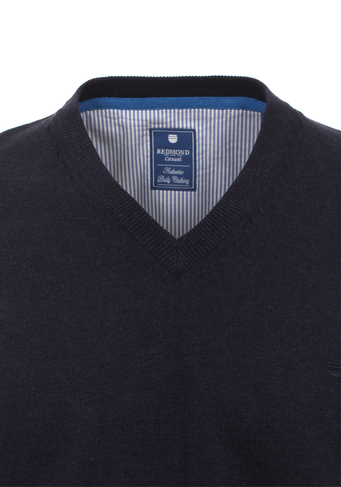 4-4049807002646-redmond-spencer_HR Redmond heren spencer katoen, V-hals, marine blauw