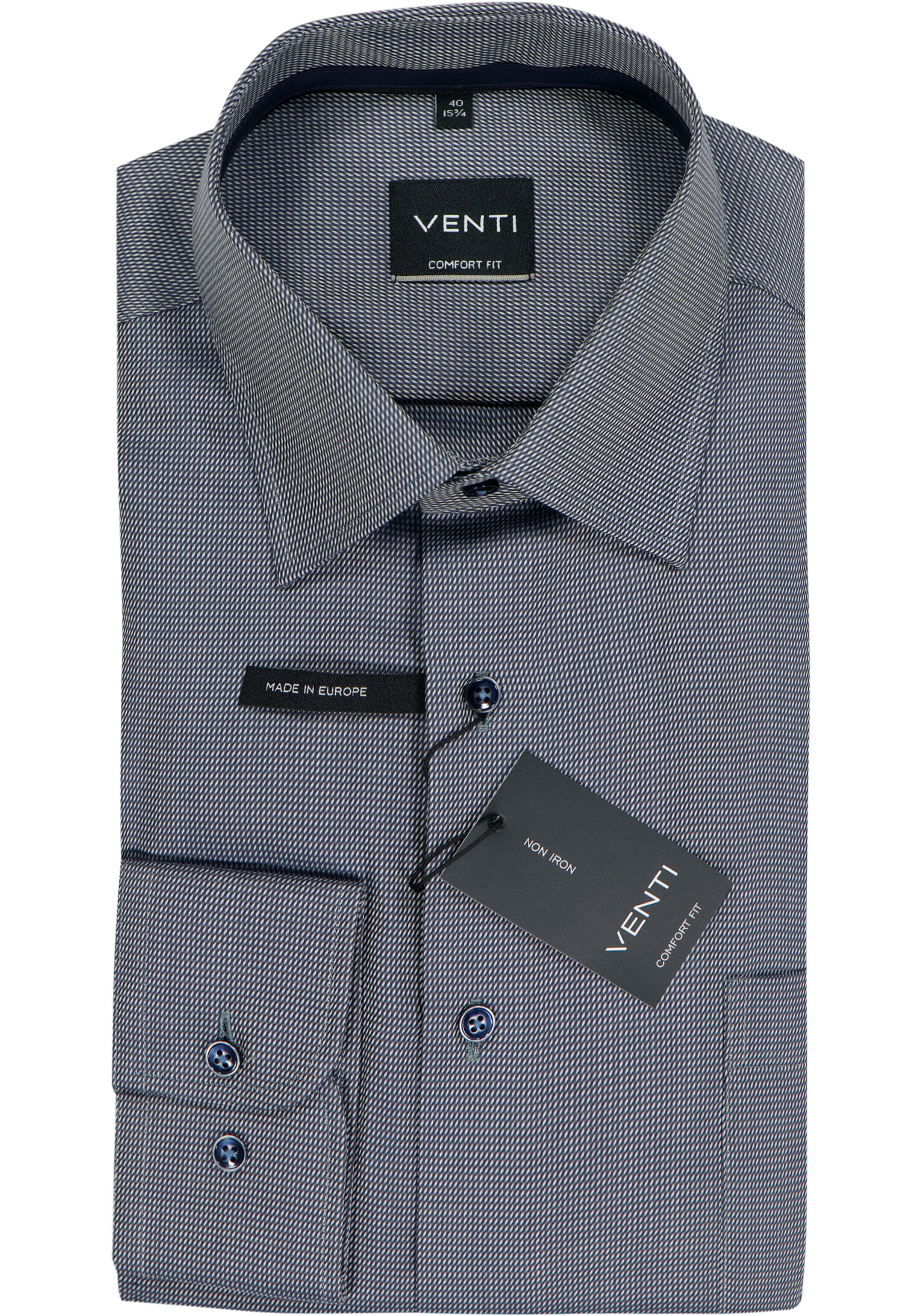 VENTI CASA MODA comfort fit overhemd, structuur, groen