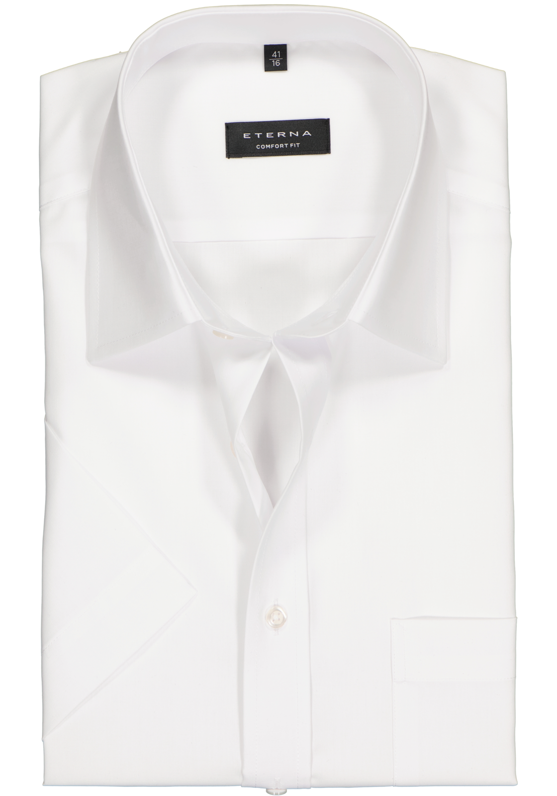 1-4025717597205_eterna-overhemd_HR ETERNA comfort fit overhemd, korte mouw, poplin heren overhemd, wit