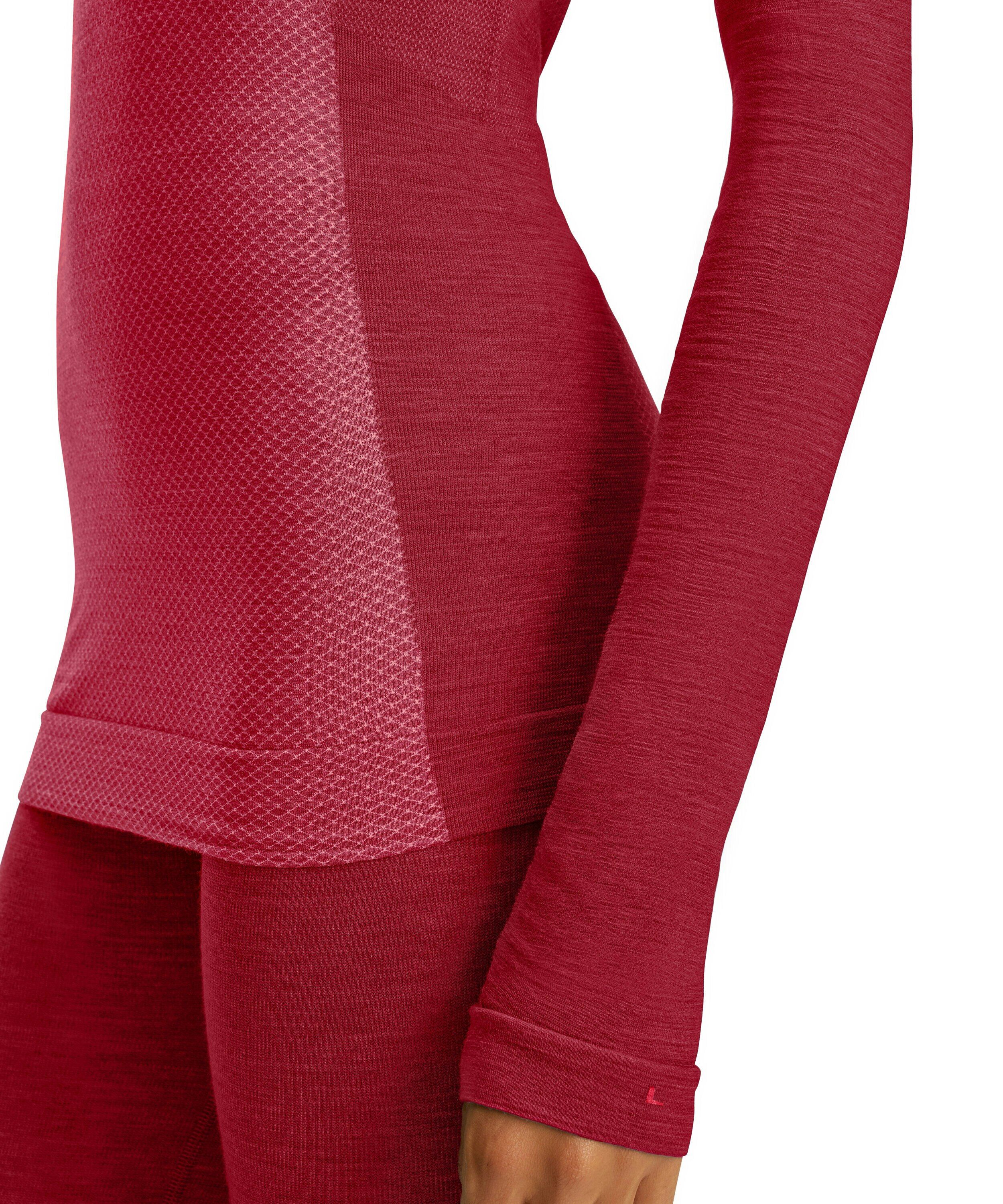 FALKE dames shirt met lange mouw Wool-Tech Light, thermoshirt, rood (red)