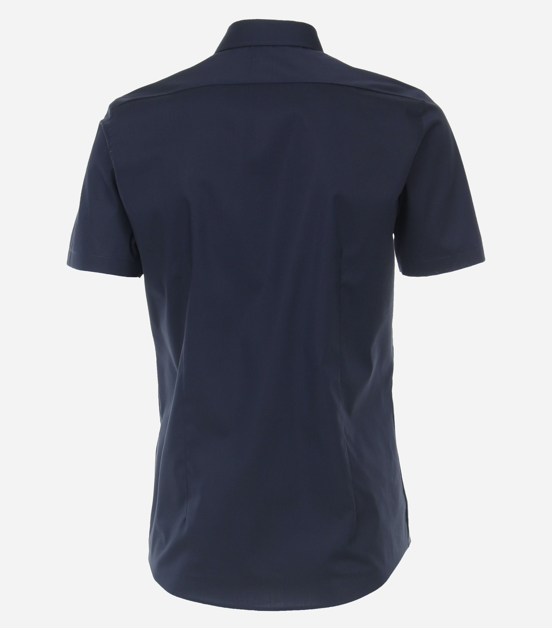 VENTI body fit overhemd, korte mouw, popeline, blauw