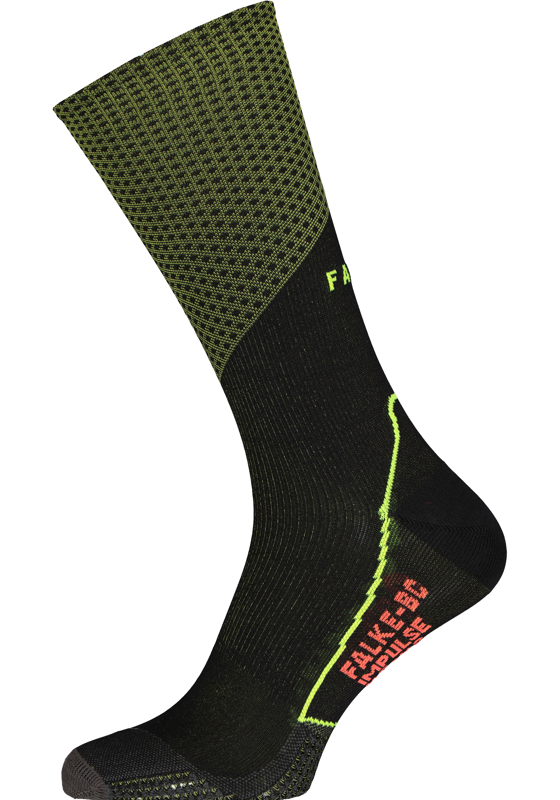 FALKE BC Impulse unisex fietssokken, zwart-neon geel (black) FALKE BC Impulse unisex fietssokken, zwart-neon geel (black)