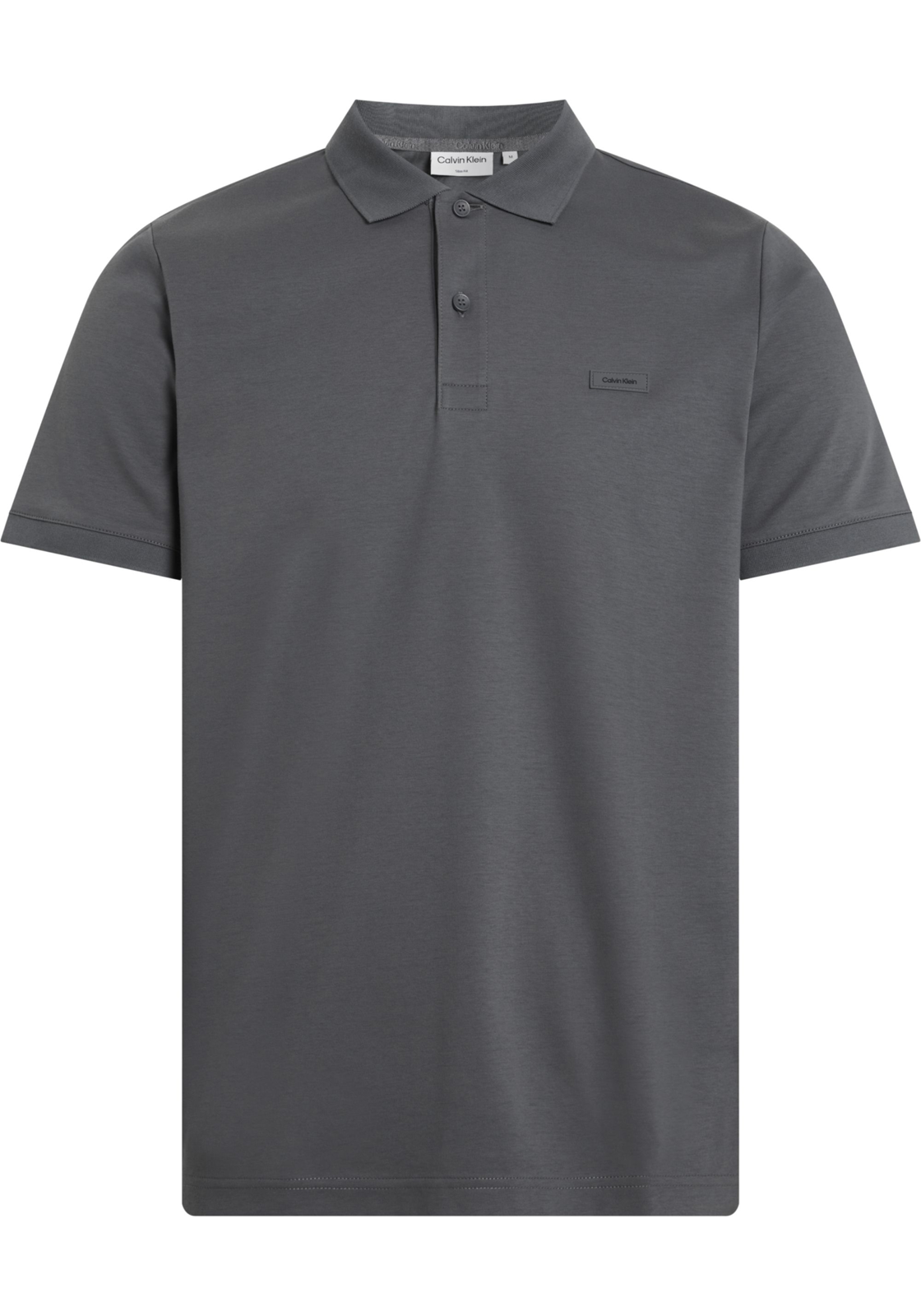 1-8720109246124-calvin_klein-polo-V24_HR Calvin Klein Smooth Cotton Slim Polo, heren poloshirt, donkergrijs