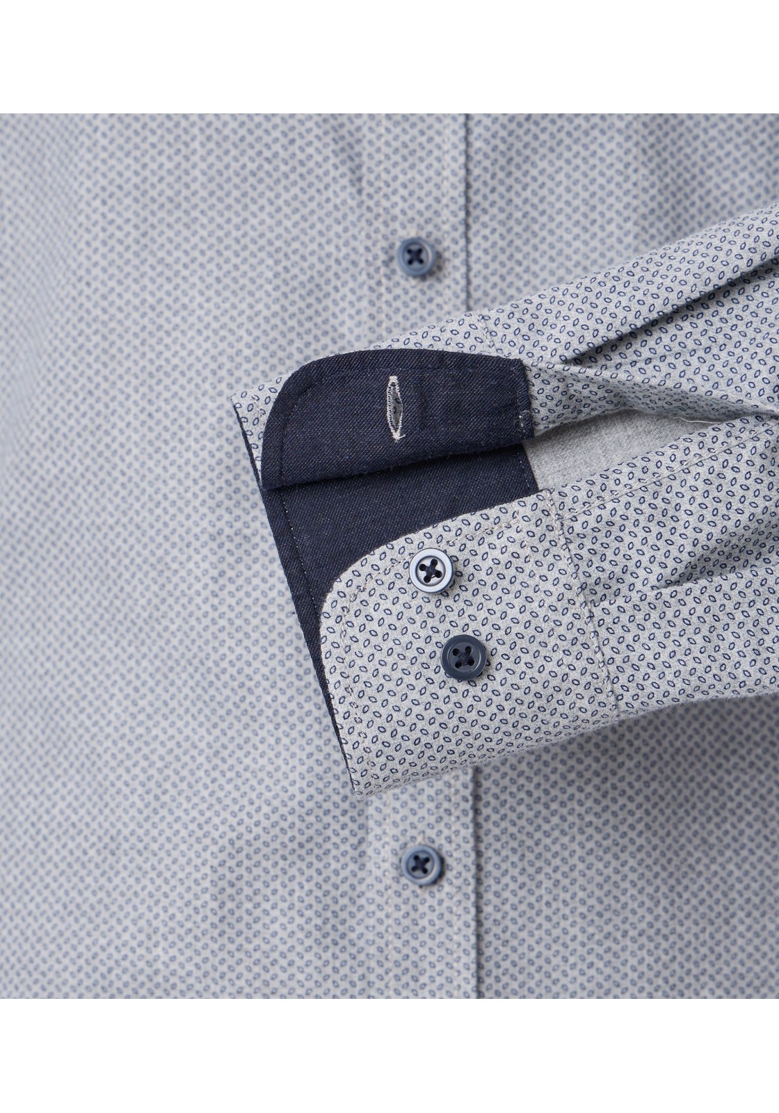 CASA MODA Sport casual fit overhemd, flanel, grijs dessin - 444306700-700 CASA MODA Sport casual fit overhemd, flanel, grijs dessin - 444306700-700