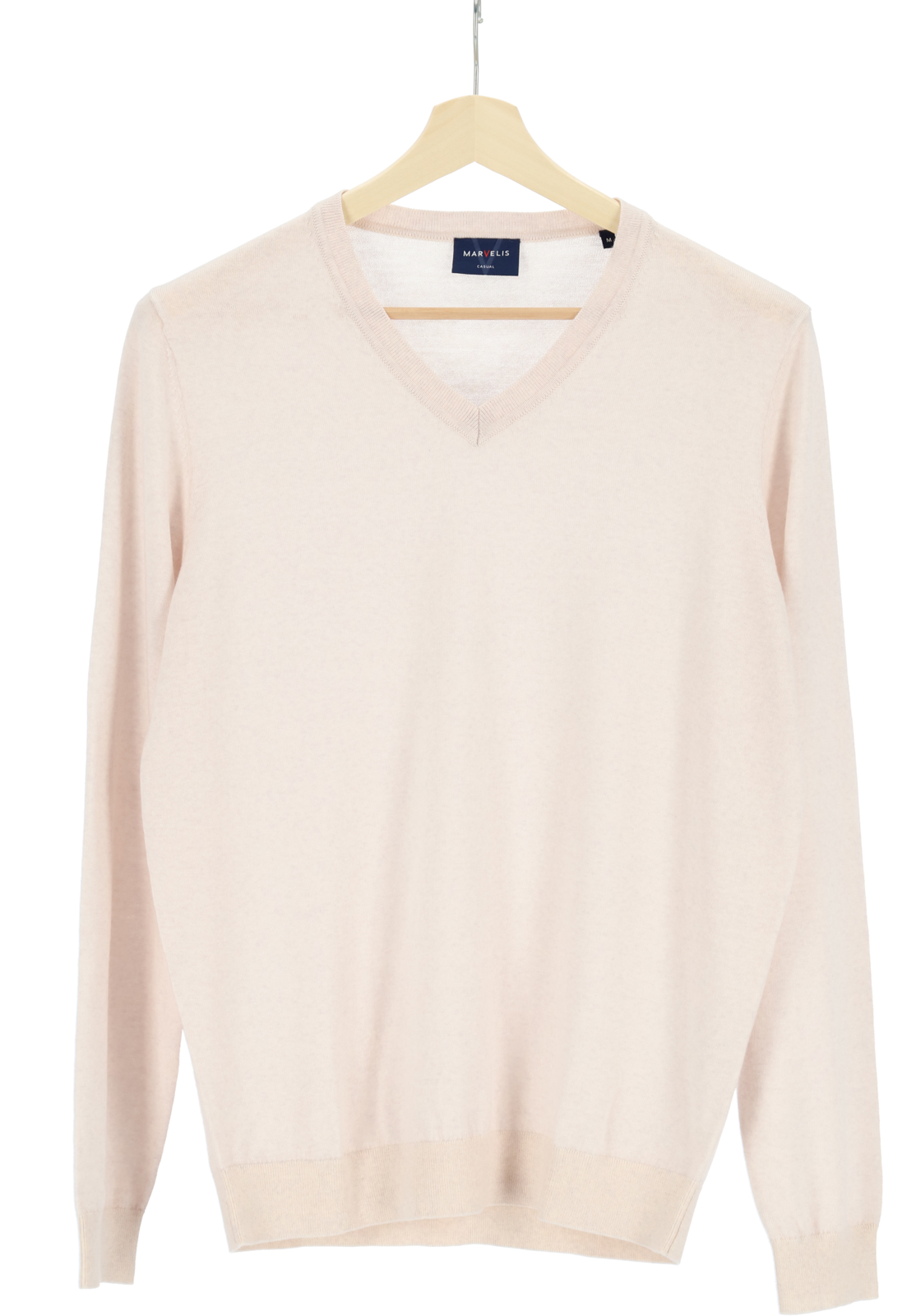 05-4062534754572-Marvelis-Marvelis_TR_beige_63202503_4fotos_HR MARVELIS modern fit trui wol, V-hals, offwhite