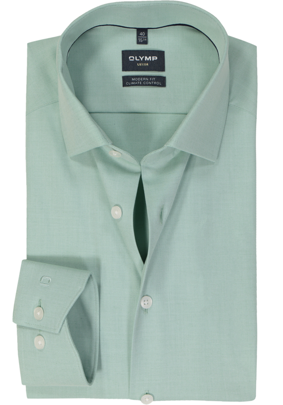 OLYMP 24/7 modern fit overhemd, twill, lichtgroen OLYMP 24/7 modern fit overhemd, twill, lichtgroen