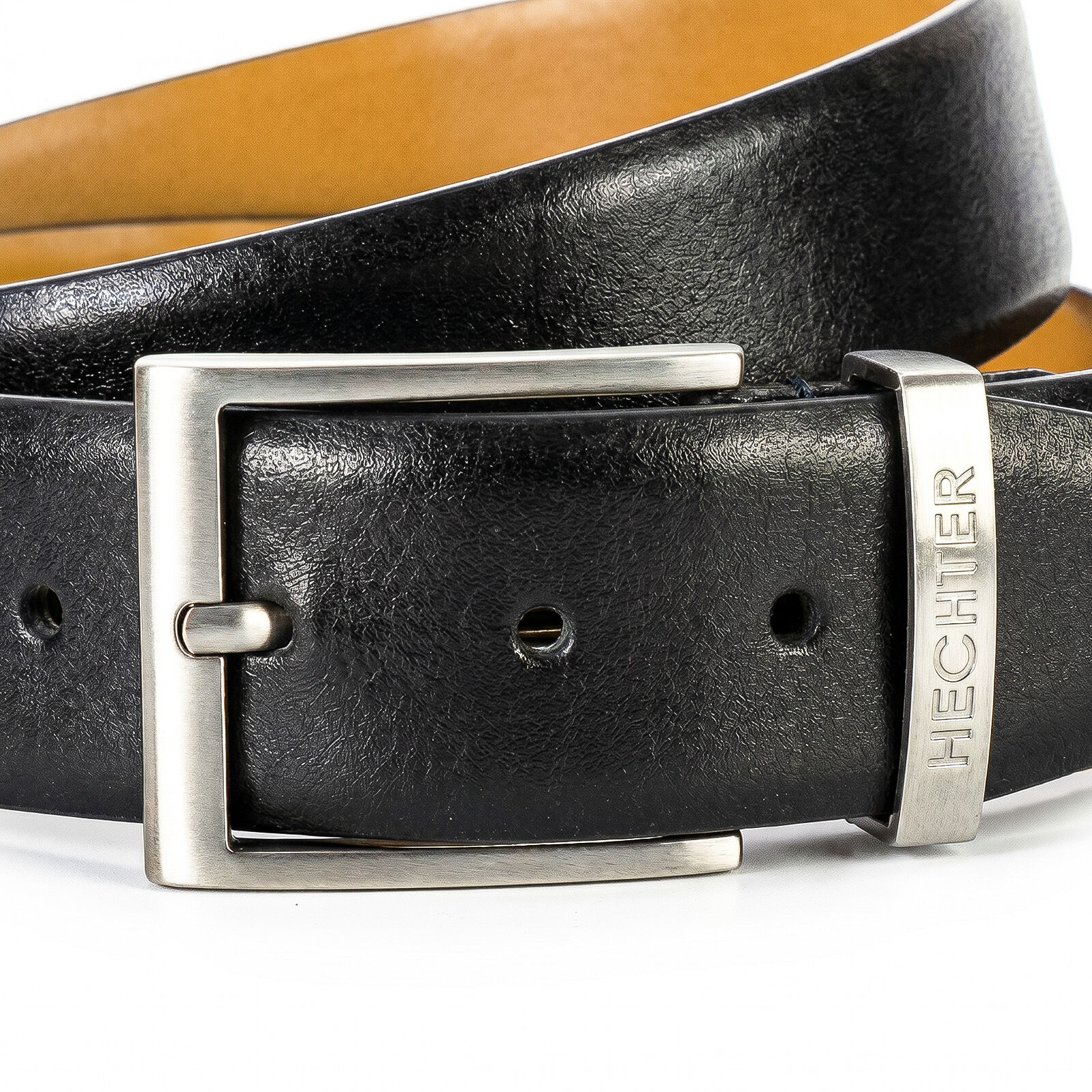 HECHTER leren heren riem, zwart