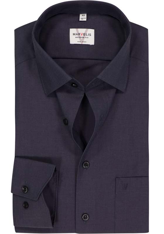 MARVELIS modern fit overhemd, antraciet grijs MARVELIS modern fit overhemd, antraciet grijs
