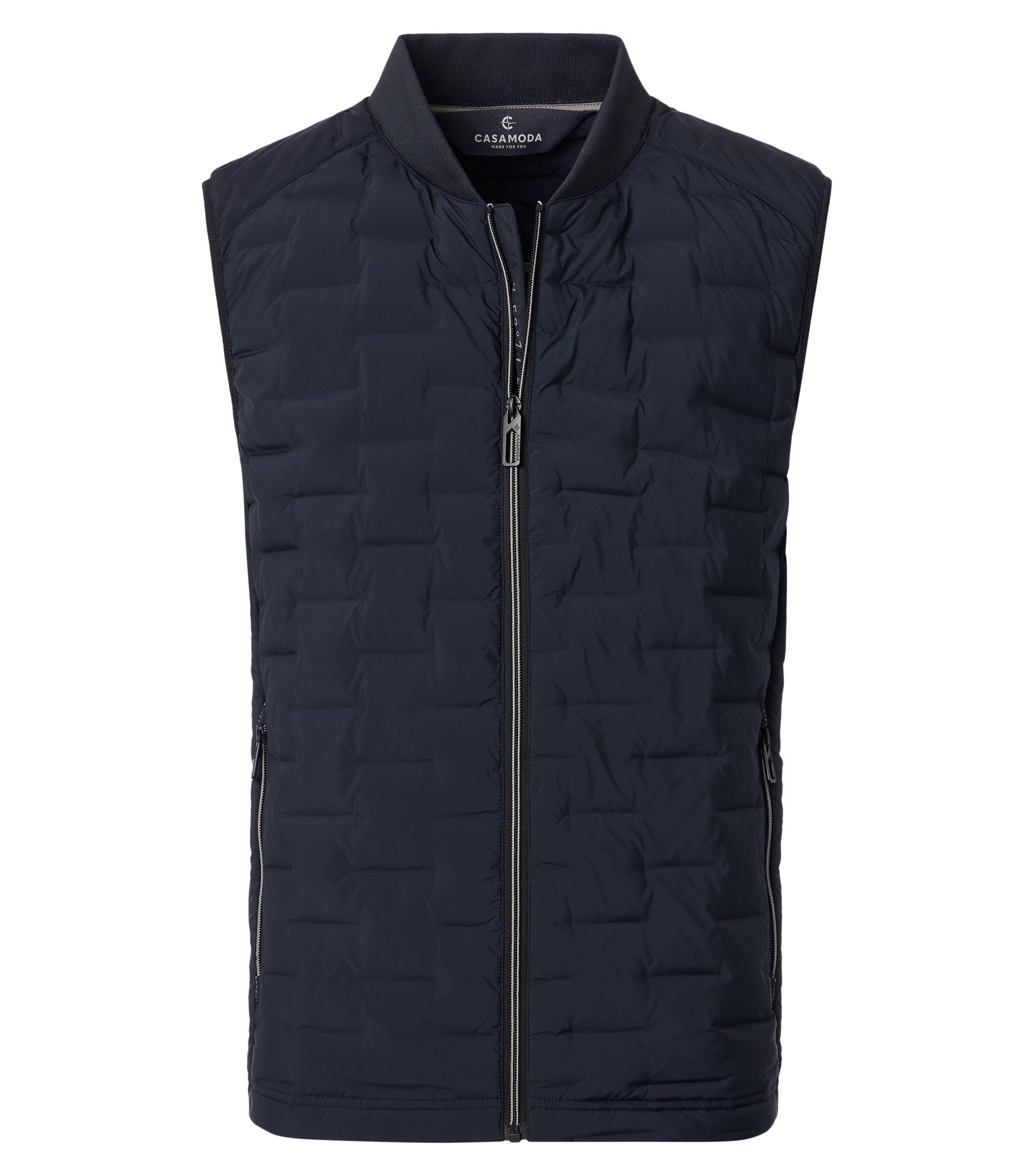 CASA MODA comfort fit bodywarmer, blauw, donkerblauw, wit