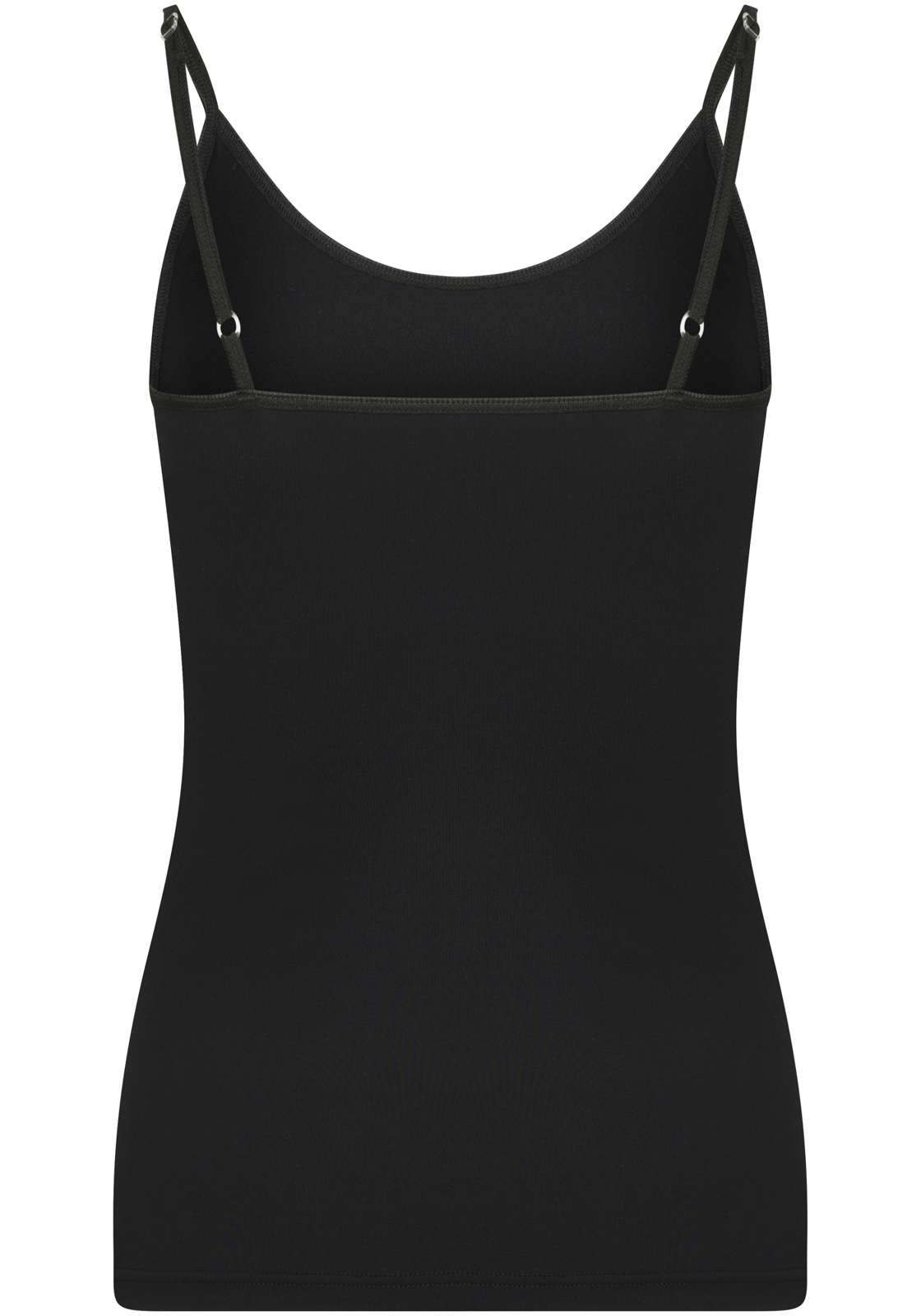 2-8717944054731-rj_top_HR RJ Bodywear Pure Color dames spaghetti top (1-pack), hemdje met smalle verstelbare bandjes, zwart