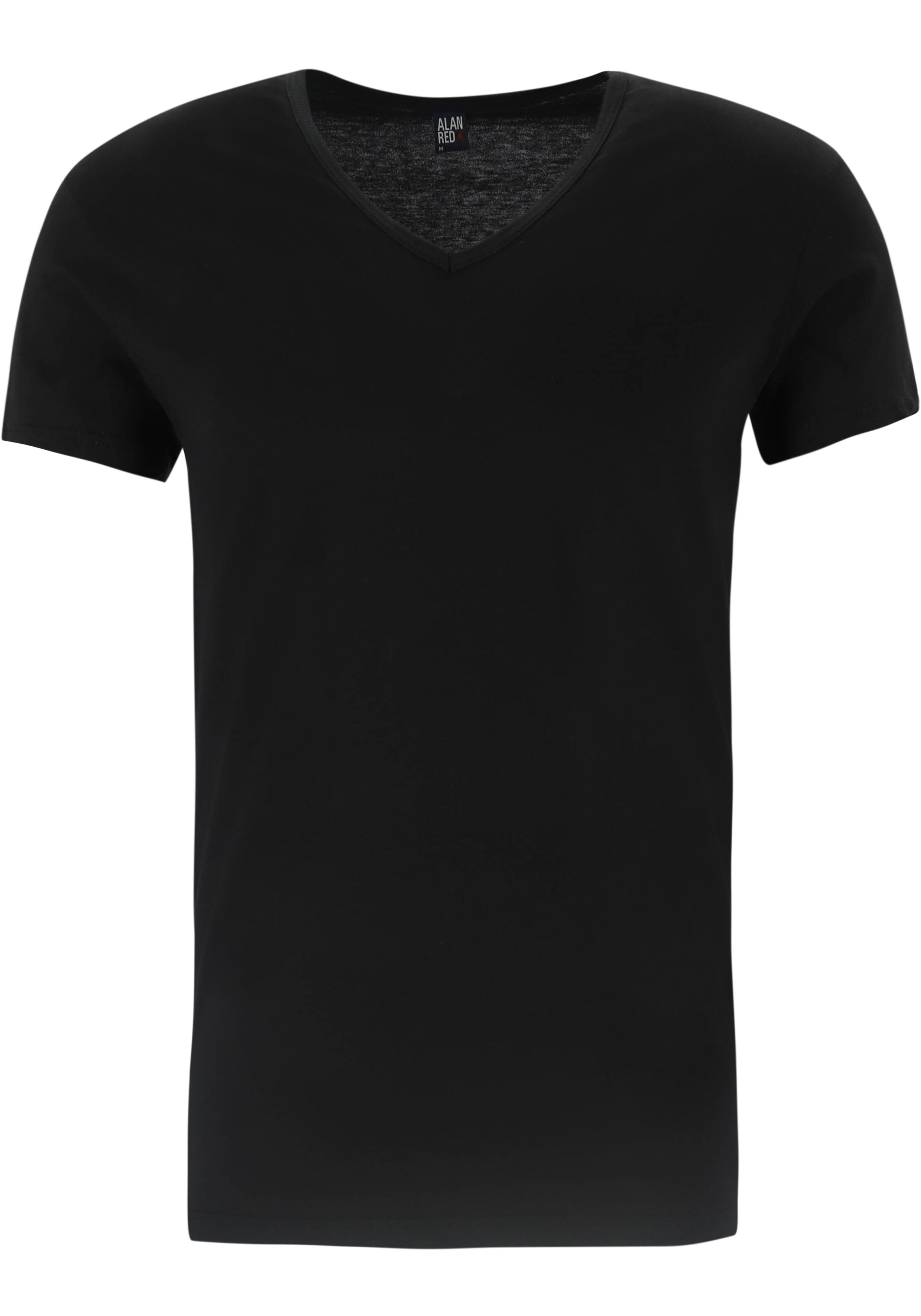 ALAN RED T-shirts Dean (2-pack), diepe V-hals, zwart 