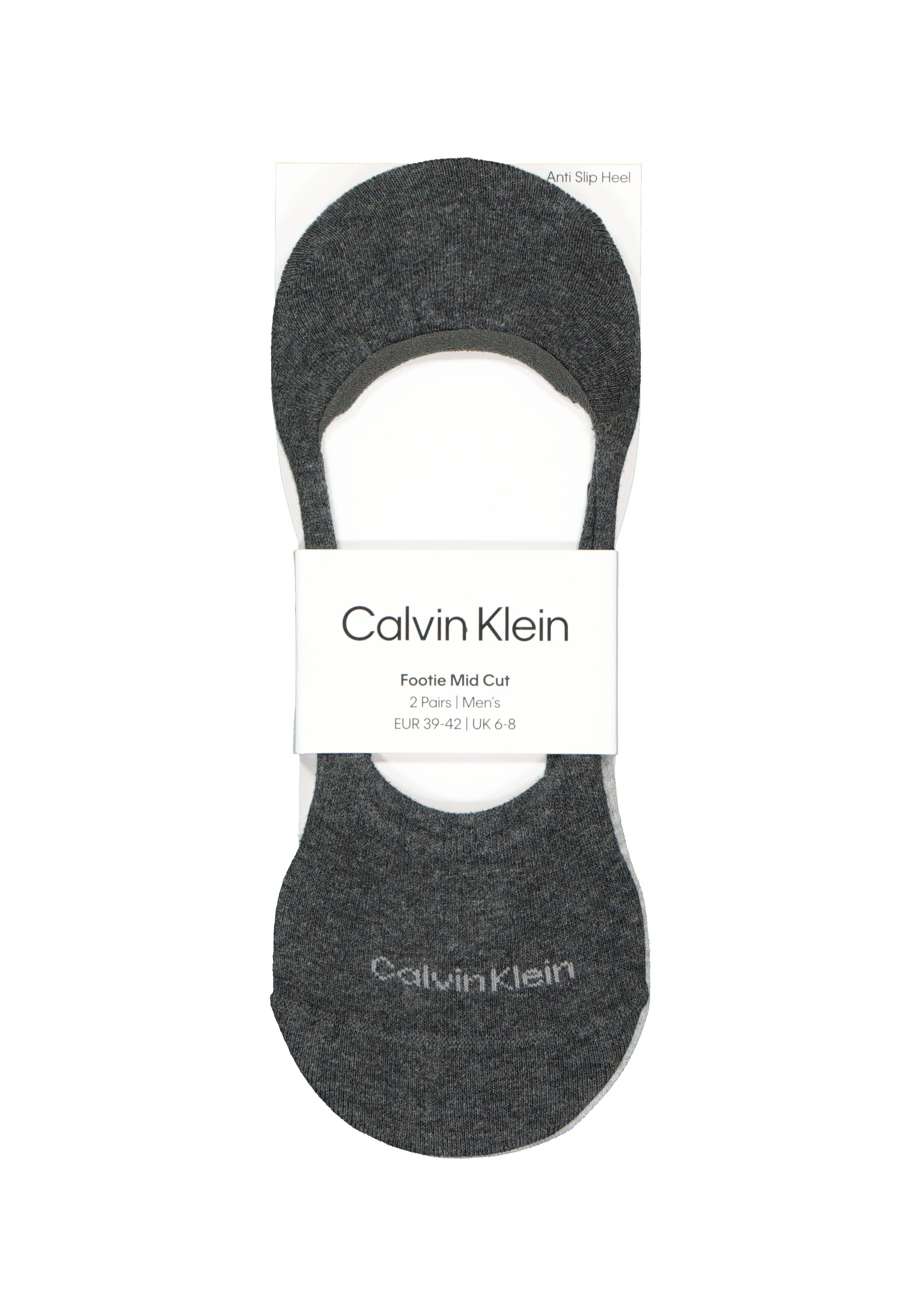 Calvin Klein Luca herensokken (2-pack), onzichtbare sneakersokken, antraciet en grijs