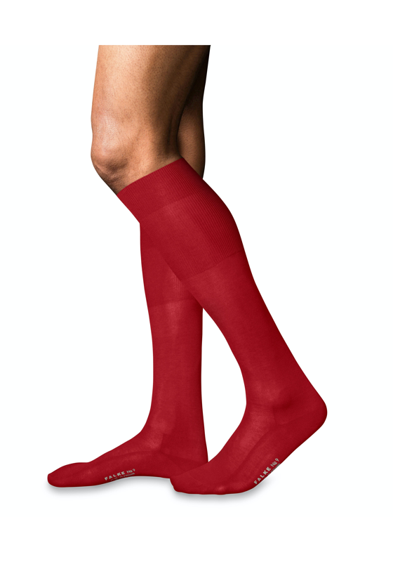 FALKE No. 9 Pure Fil d Ecosse heren kniekousen, rood (cardinal) FALKE No. 9 Pure Fil d Ecosse heren kniekousen, rood (cardinal)