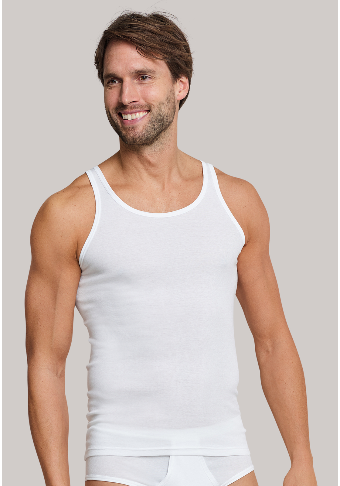 singlet-heren-005121-100 SCHIESSER Original Feinripp singlets (2-pack), wit