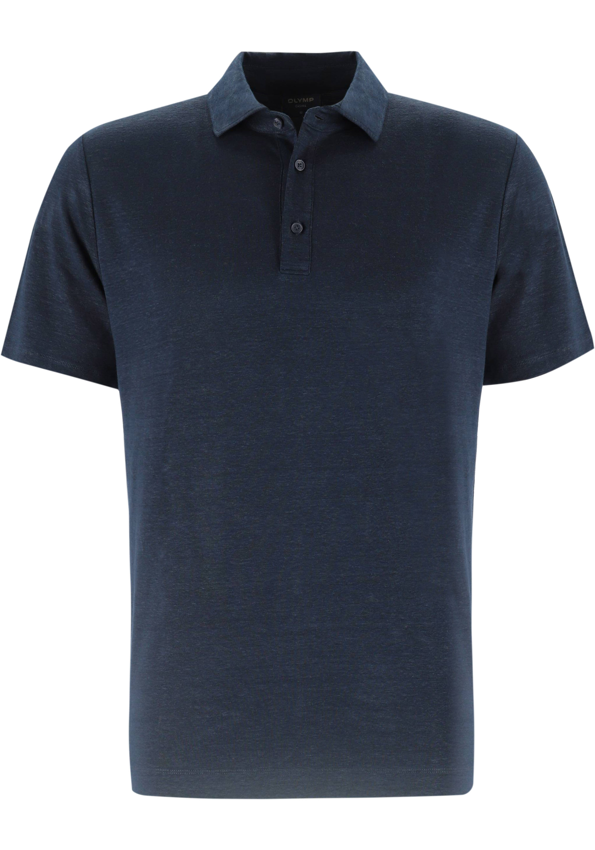 OLYMP Polo Casual, modern fit polo, donkerblauw