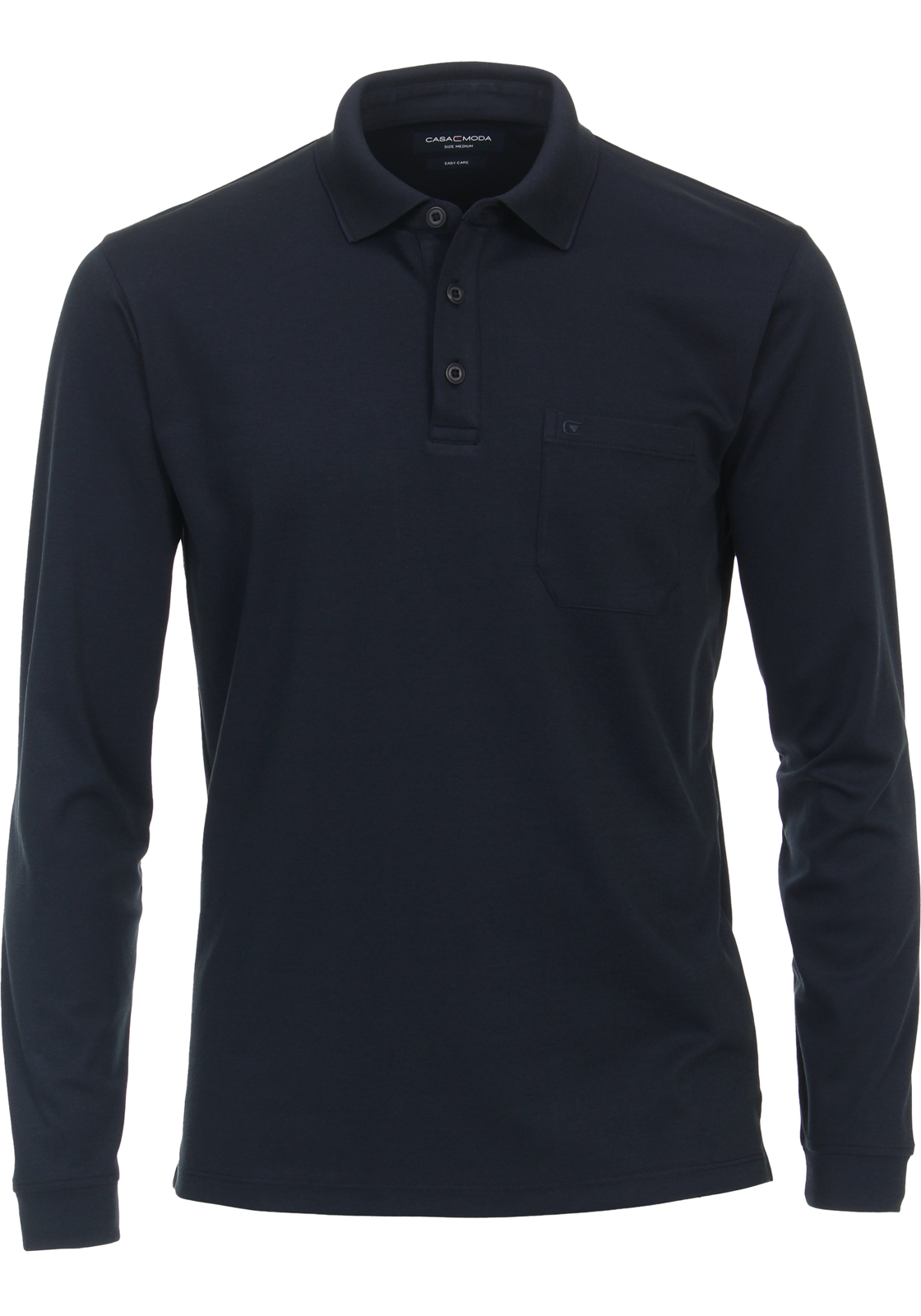 1-4064813543730-casa_moda-polo_HR CASA MODA comfort fit polo lange mouw, blauw