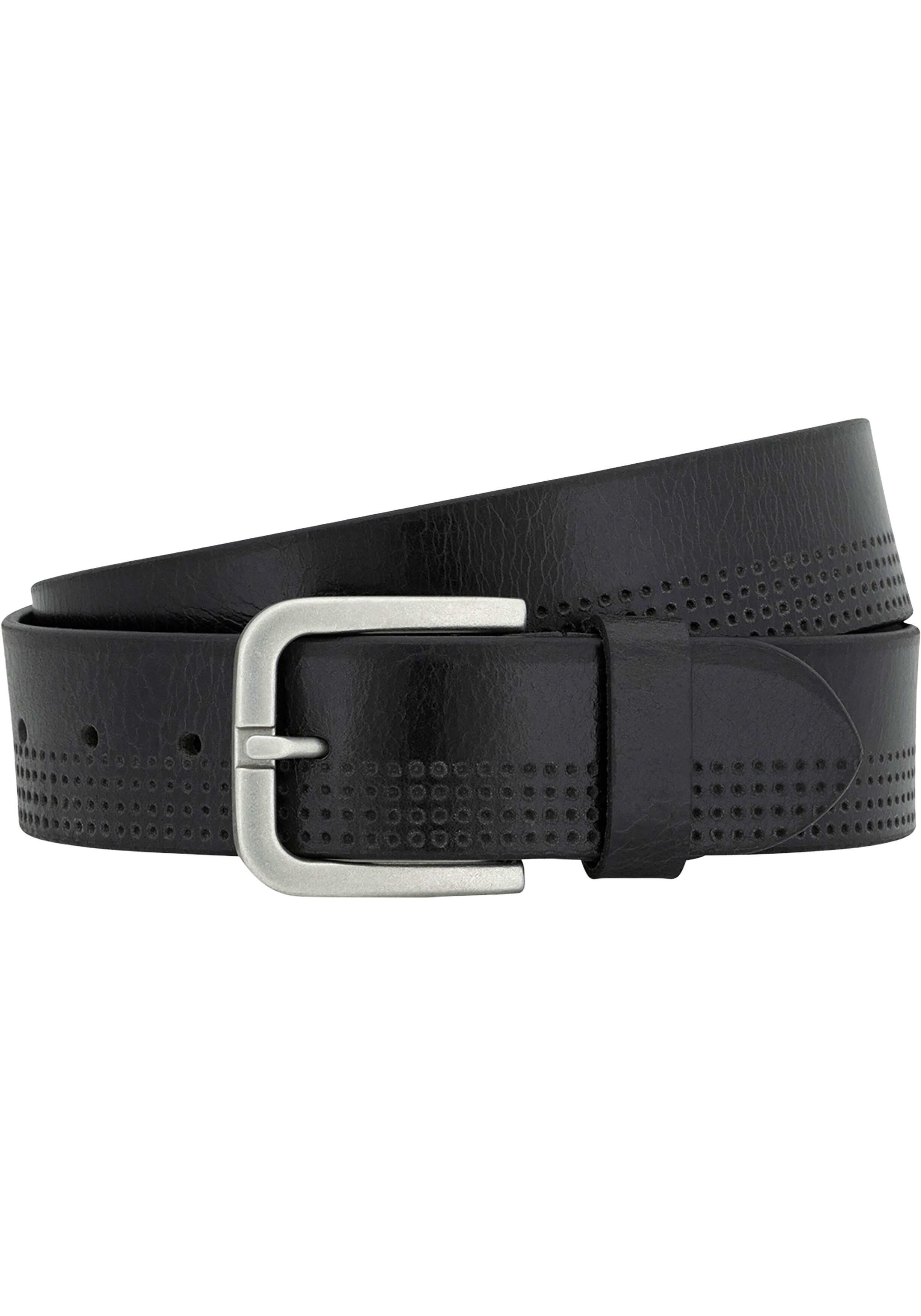 LINDENMANN leren heren riem, zwart