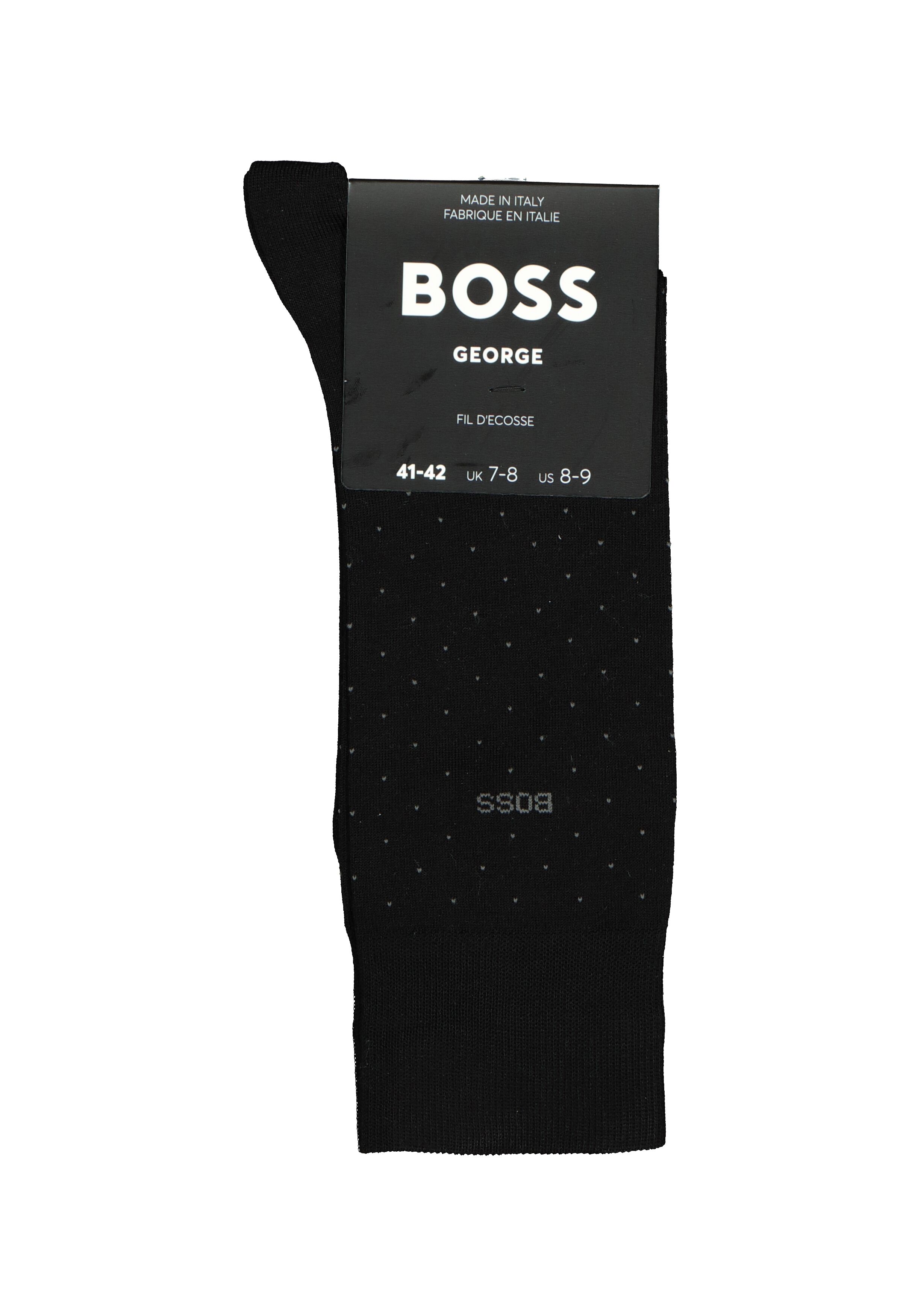 BOSS George Dots (1-pack), herensokken katoen, zwart gestipt