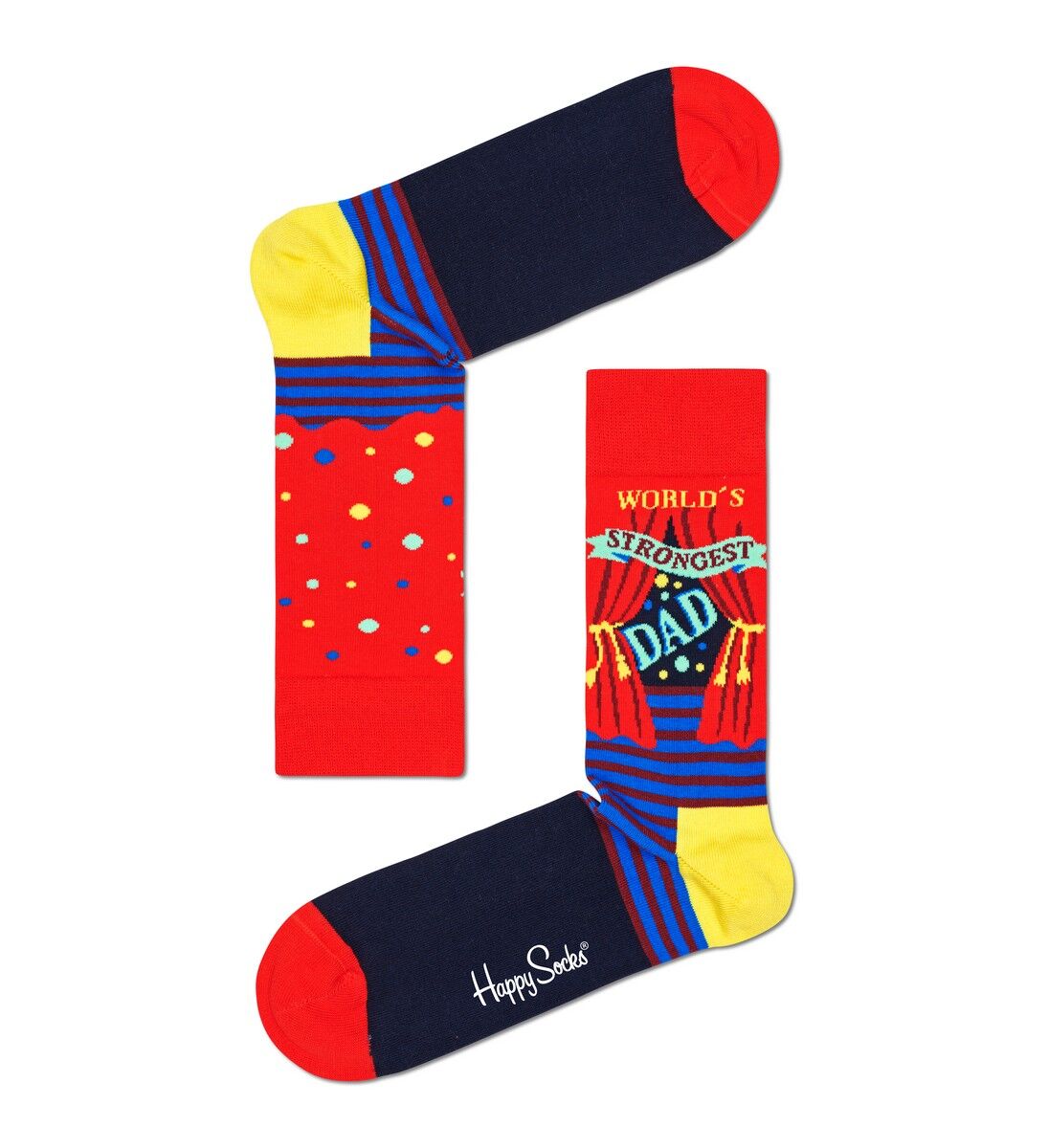 Happy Socks World´s Strongest Dad Sock, unisex sokken