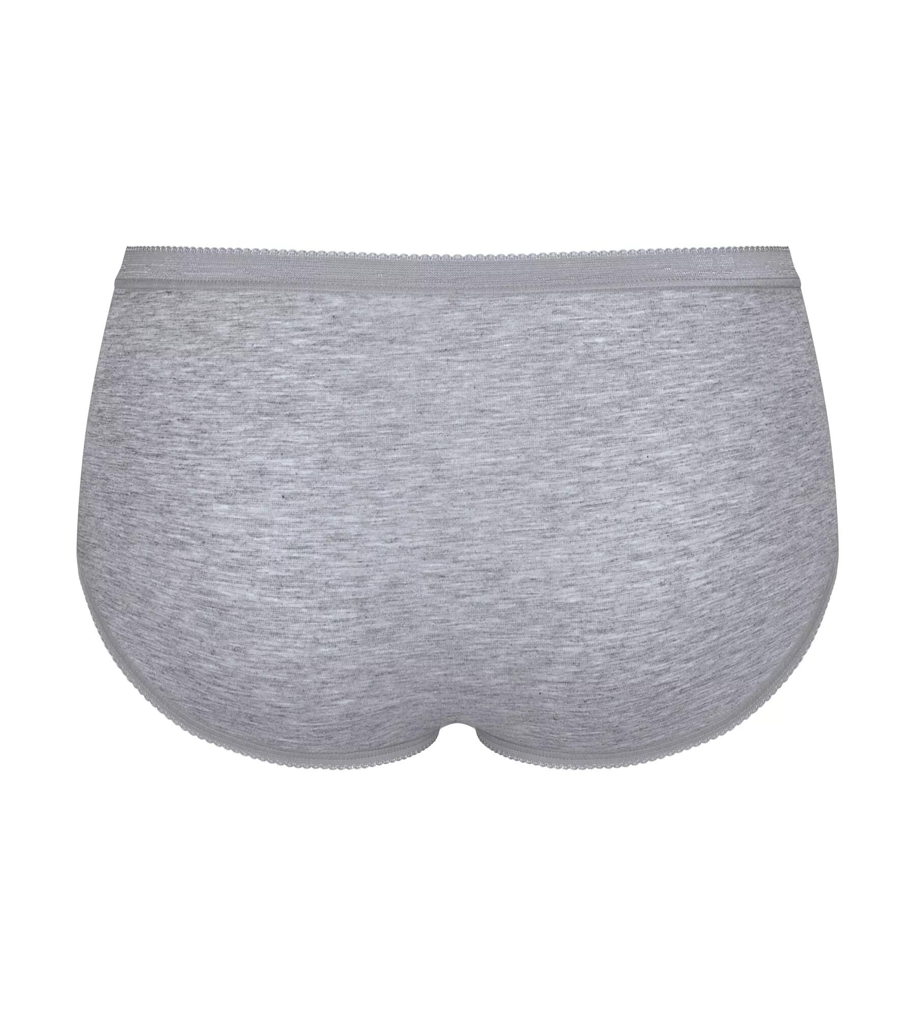 Sloggi Women Basic+ Midi (4-pack), dames slip, wit, grijs, zwart, beige