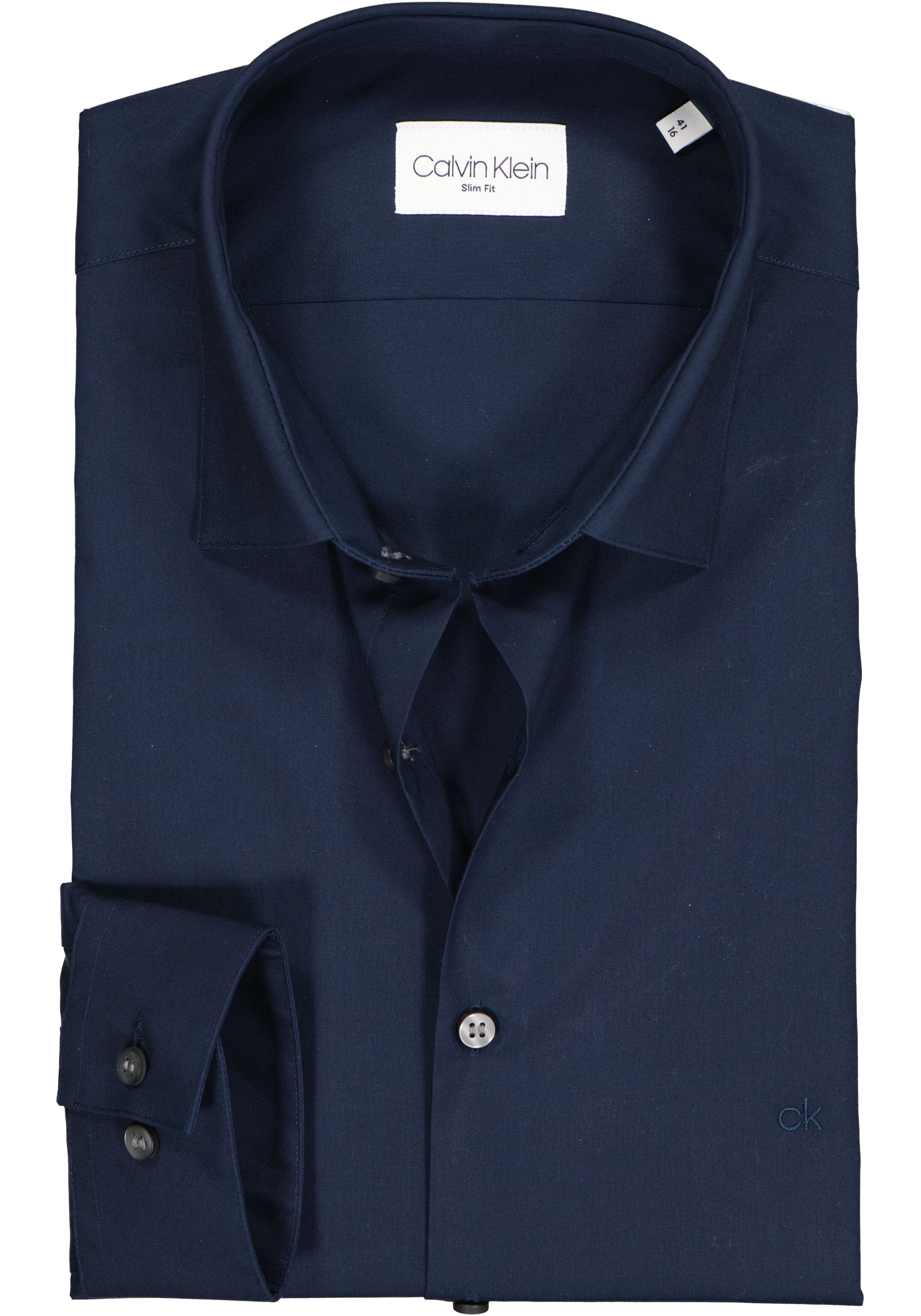 Calvin Klein slim fit overhemd, 2-ply stretch, midnight blue