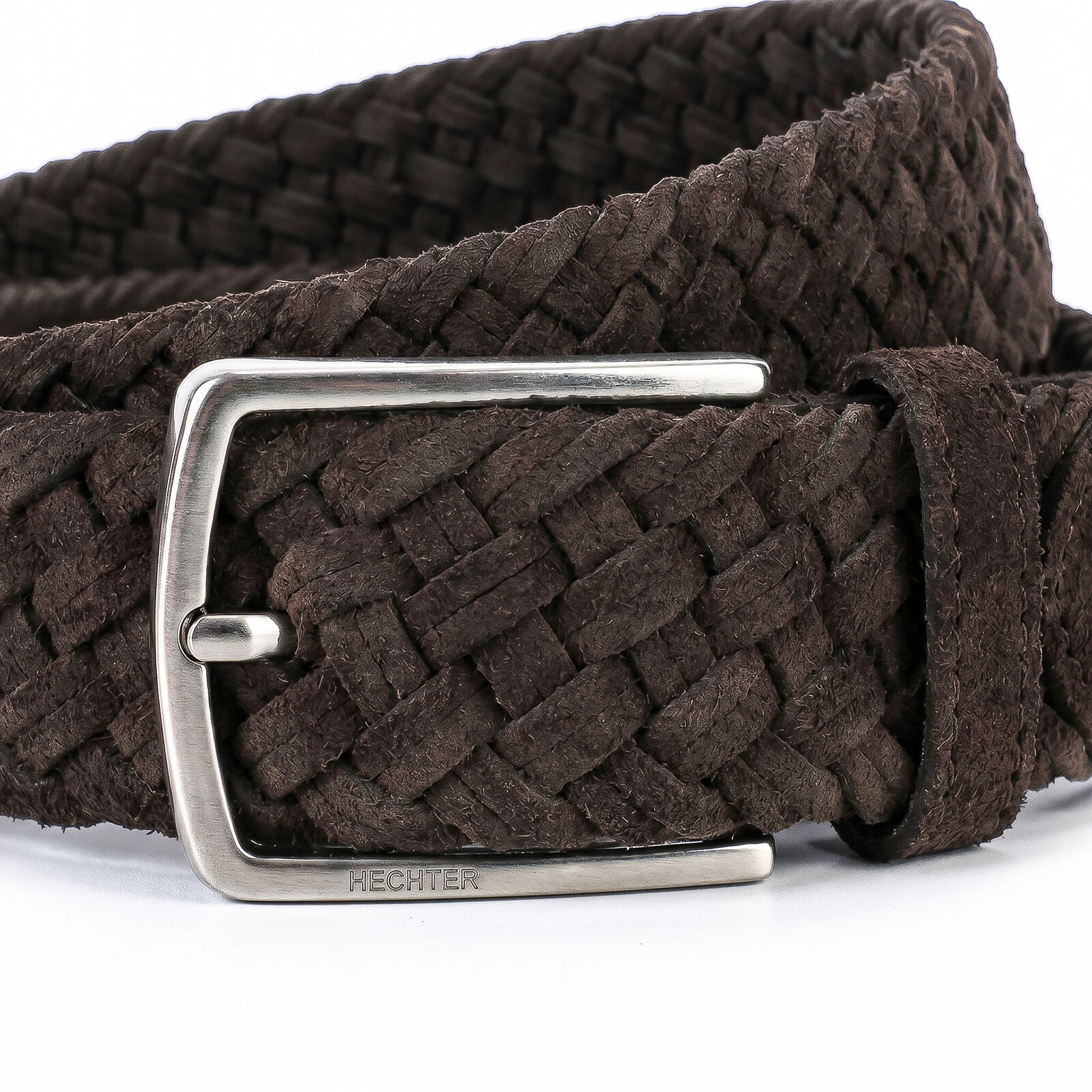 HECHTER leren heren riem, bruin