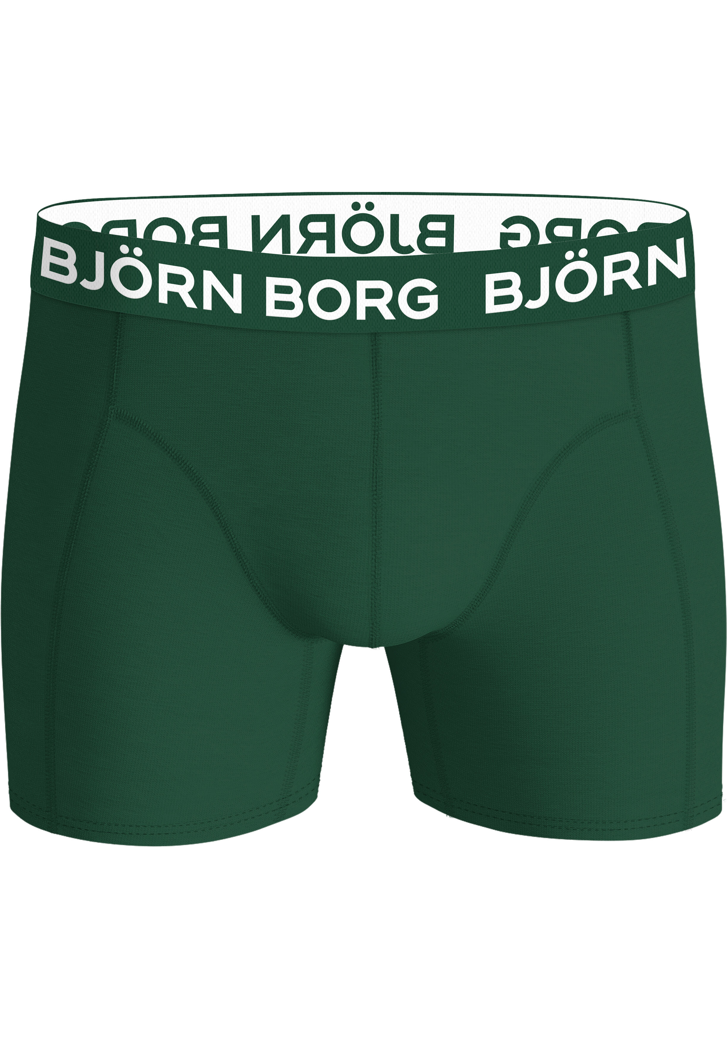 Bjorn Borg Cotton Stretch boxers, heren boxers normale lengte (3-pack), groen, zwart en groen met print