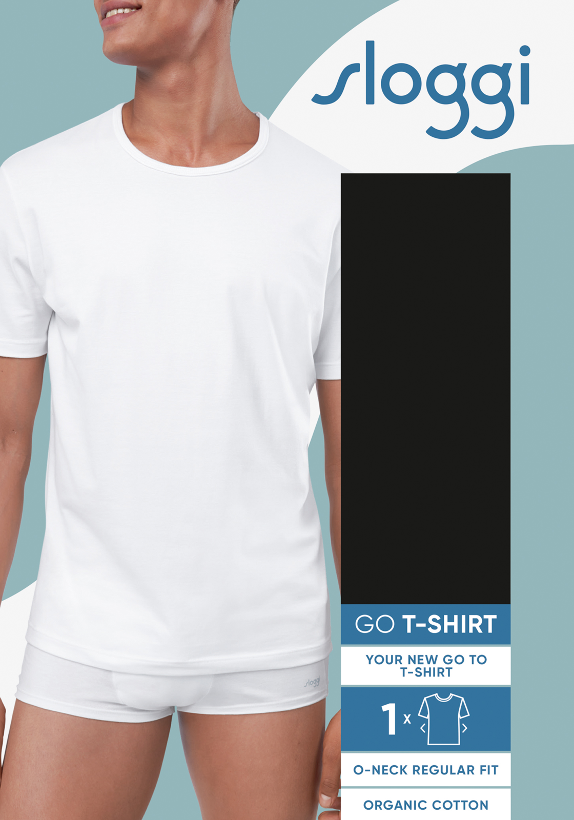 4-7613129951783-sloggi-men-go-shirt-o-regular_HR Sloggi Men GO Shirt O-Neck Regular Fit, heren T-shirt (1-pack), zwart