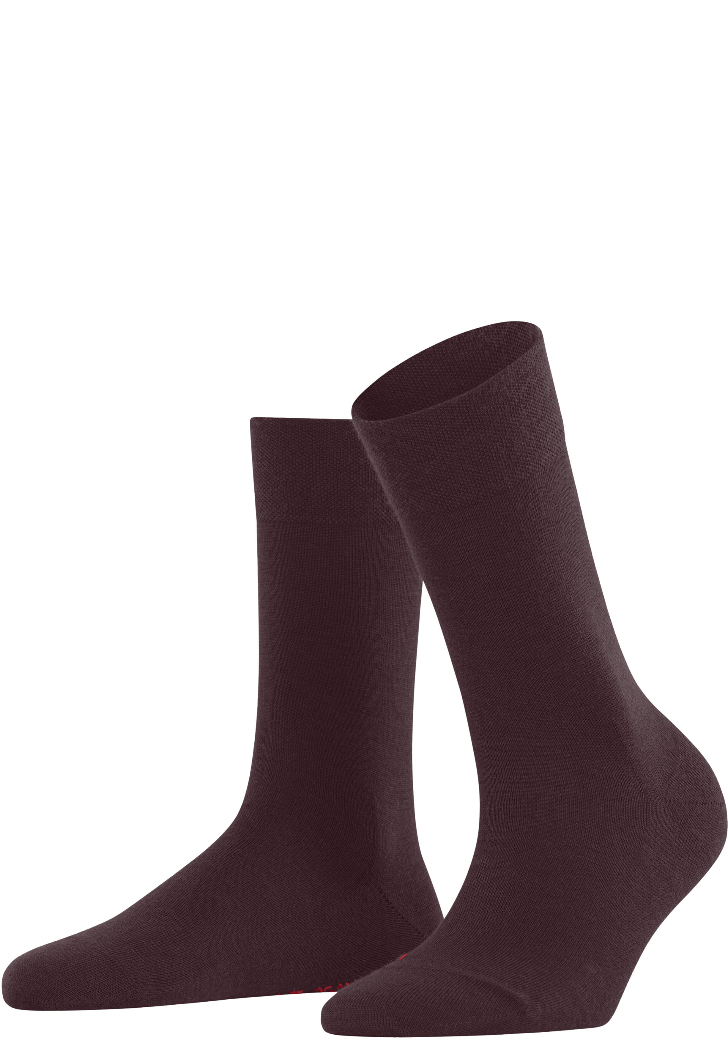 FALKE Sensitive Berlin damessokken, donkerrood (barolo)