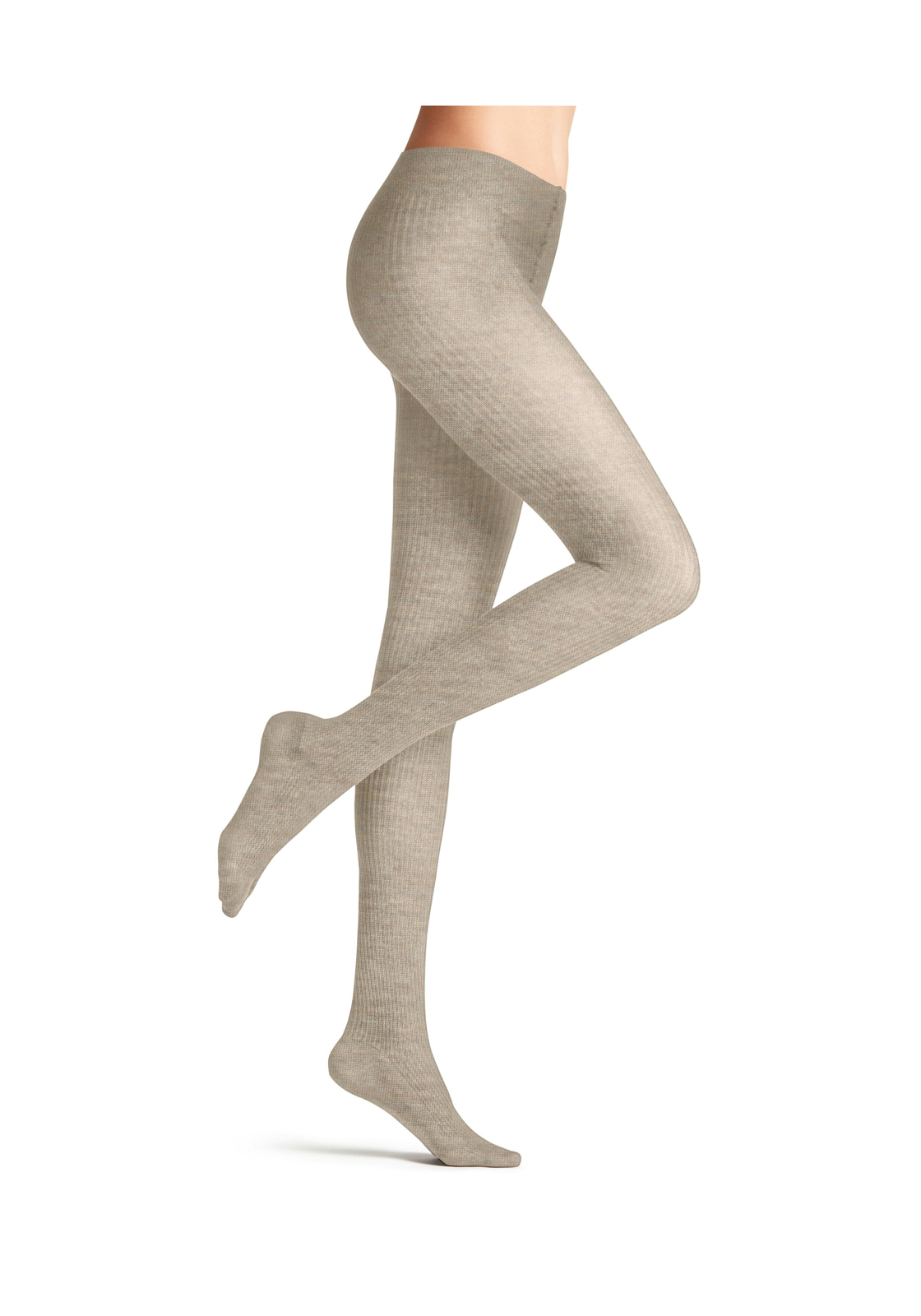 FALKE Family Rib TI dames panty, linen melange FALKE Family Rib TI dames panty, linen melange