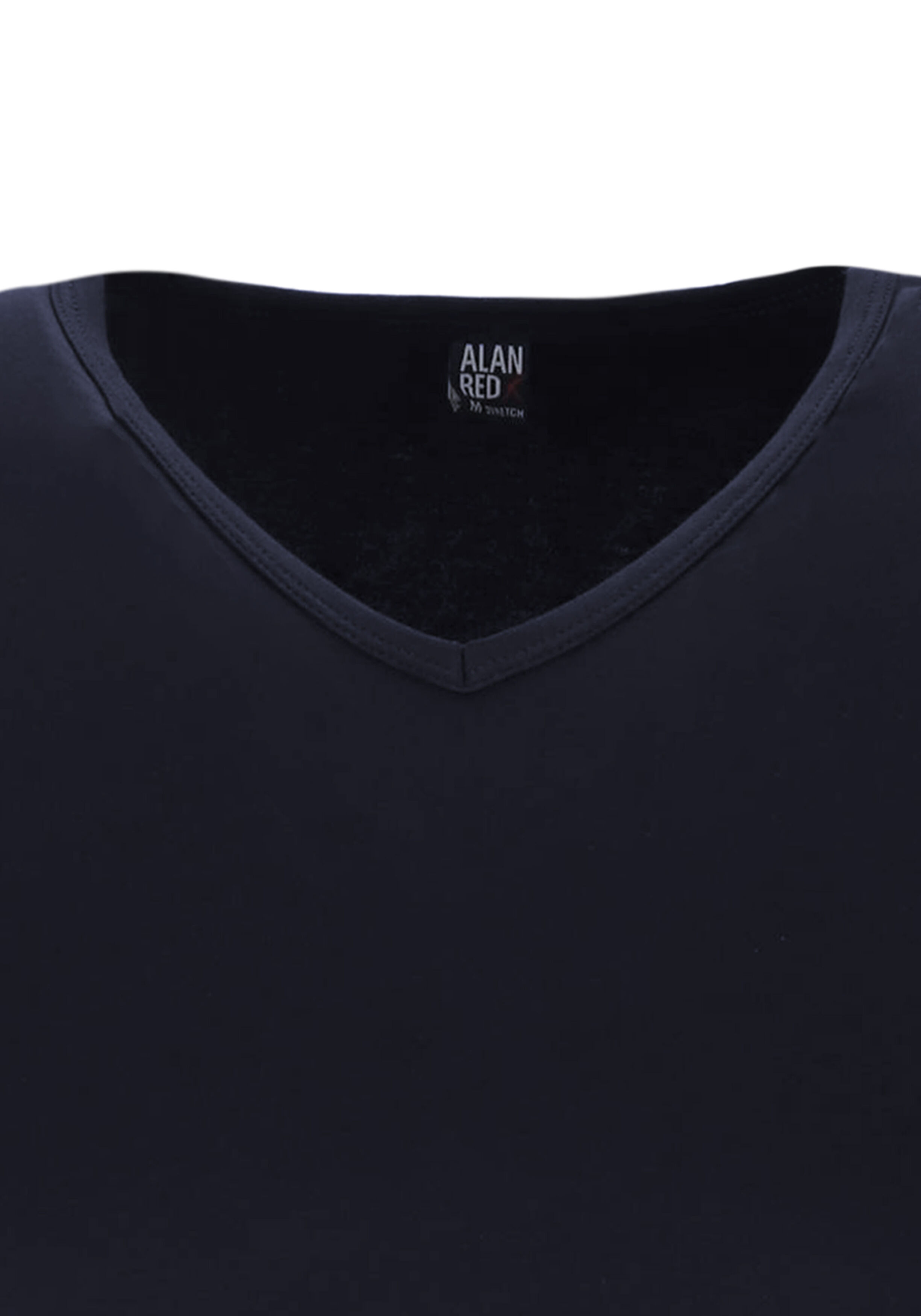 ALAN RED T-shirts Oklahoma (2-pack), V-hals stretch, donker blauw 