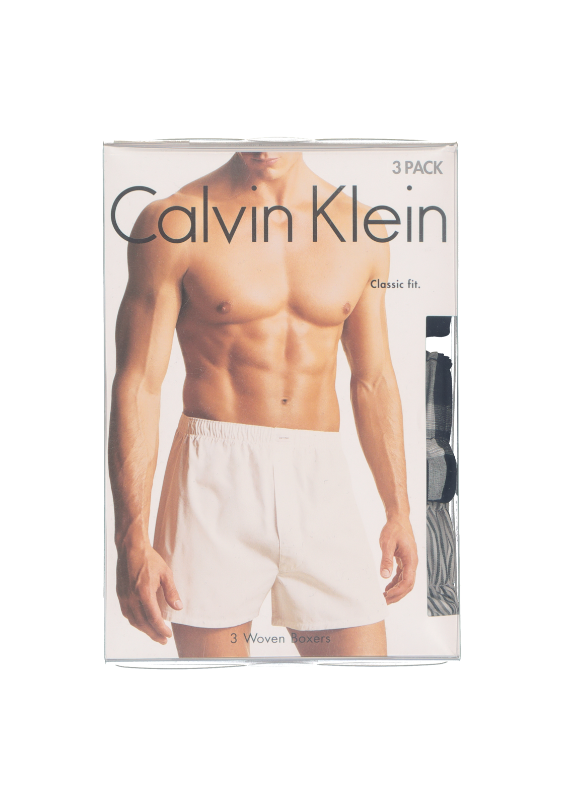 5-8719115561345_calvin-klein-boxer_HR Calvin Klein Woven Boxers (3-pack), wijde heren boxershorts katoen, zwart, gestreept en geruit