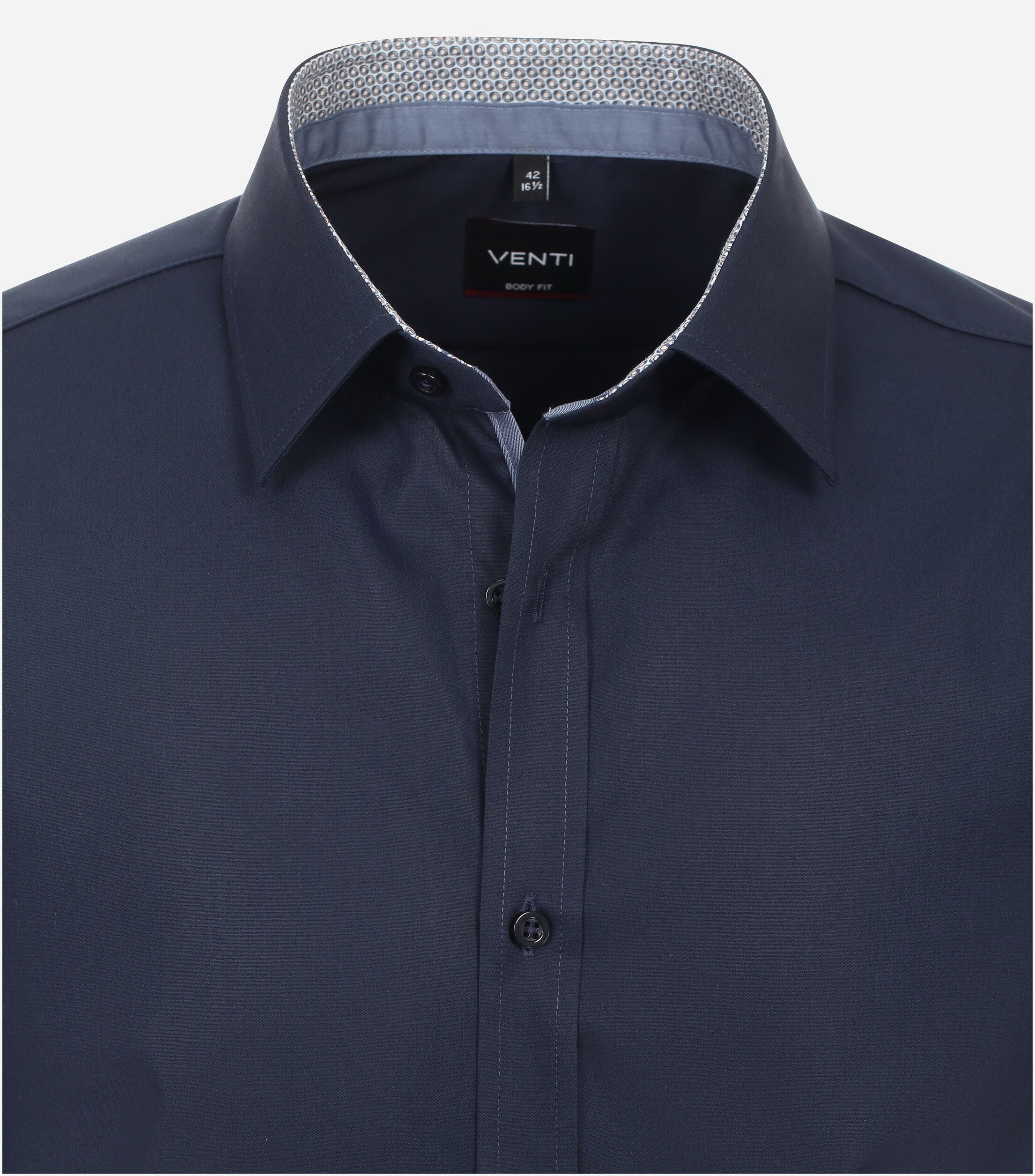 VENTI body fit overhemd, popeline, blauw