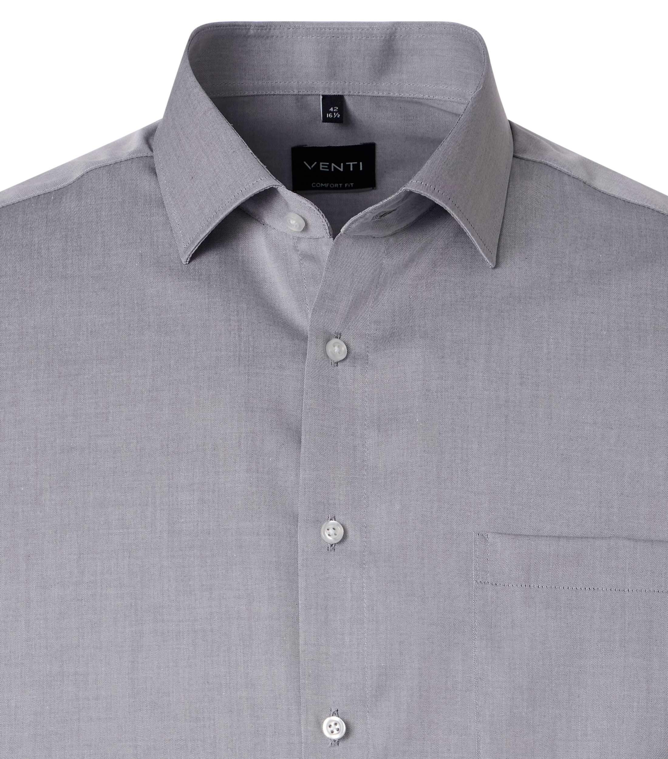 VENTI modern fit overhemd, twill, grijs