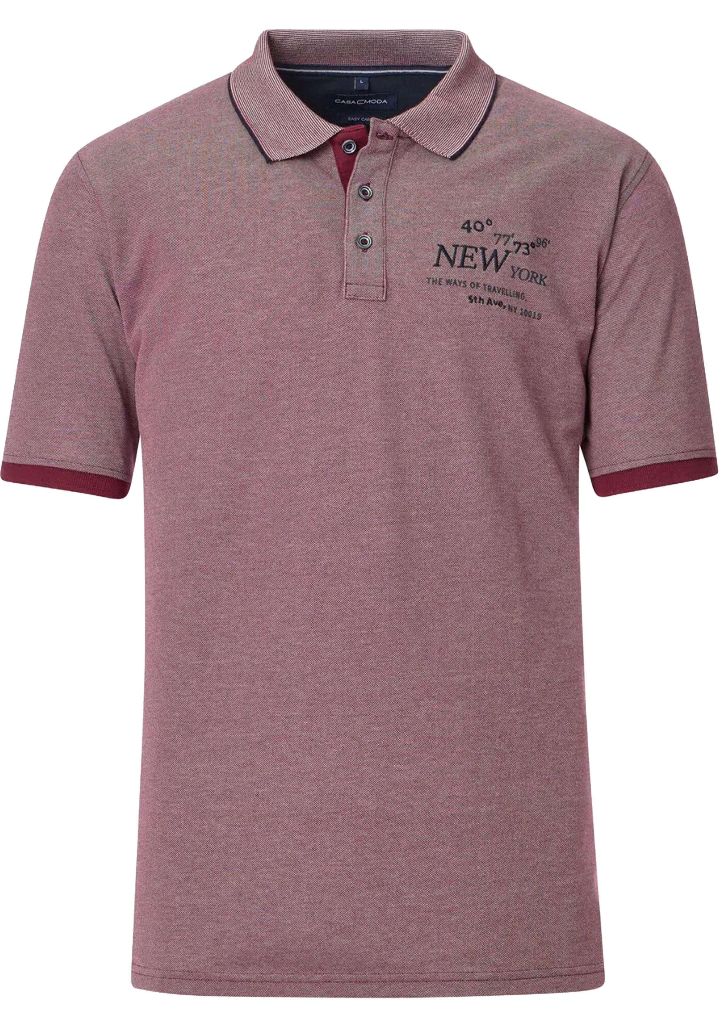 CASA MODA comfort fit heren polo, rood