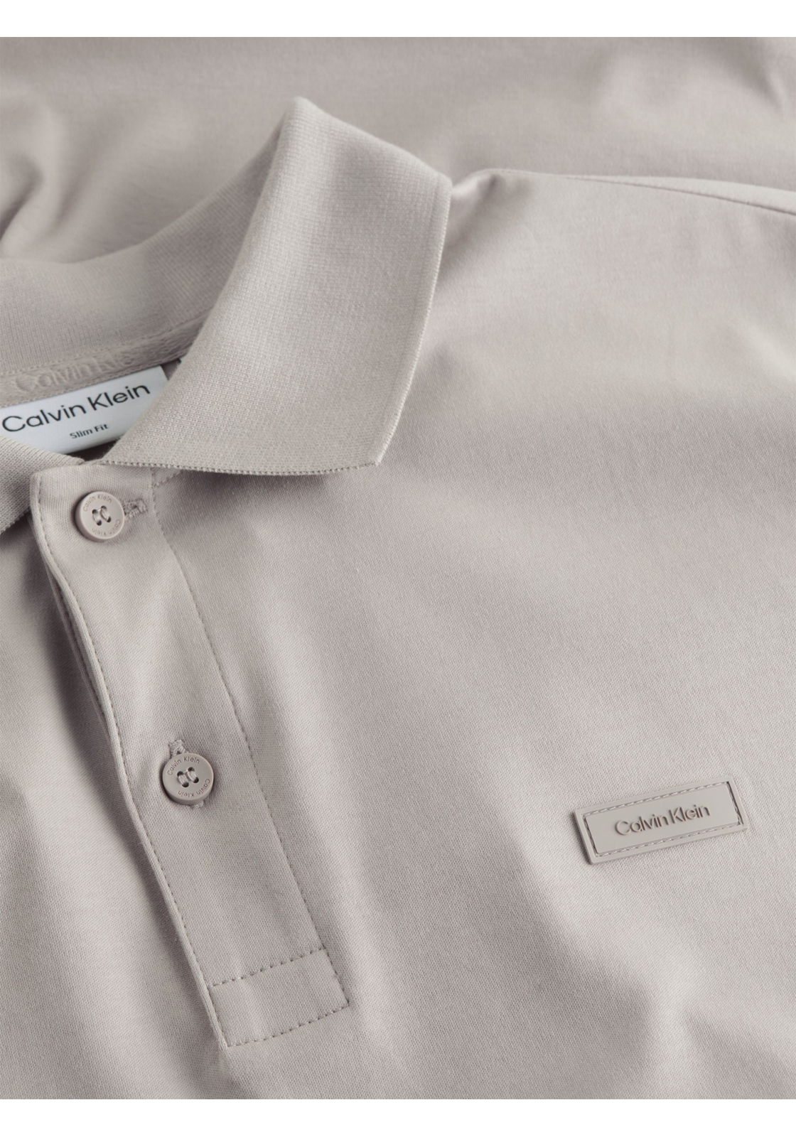 image_3_K10K111657PAN_D_C4161wid2000amphei2000ampop_usm1710 Calvin Klein Smooth Cotton Slim Polo, heren poloshirt, grijsbeige