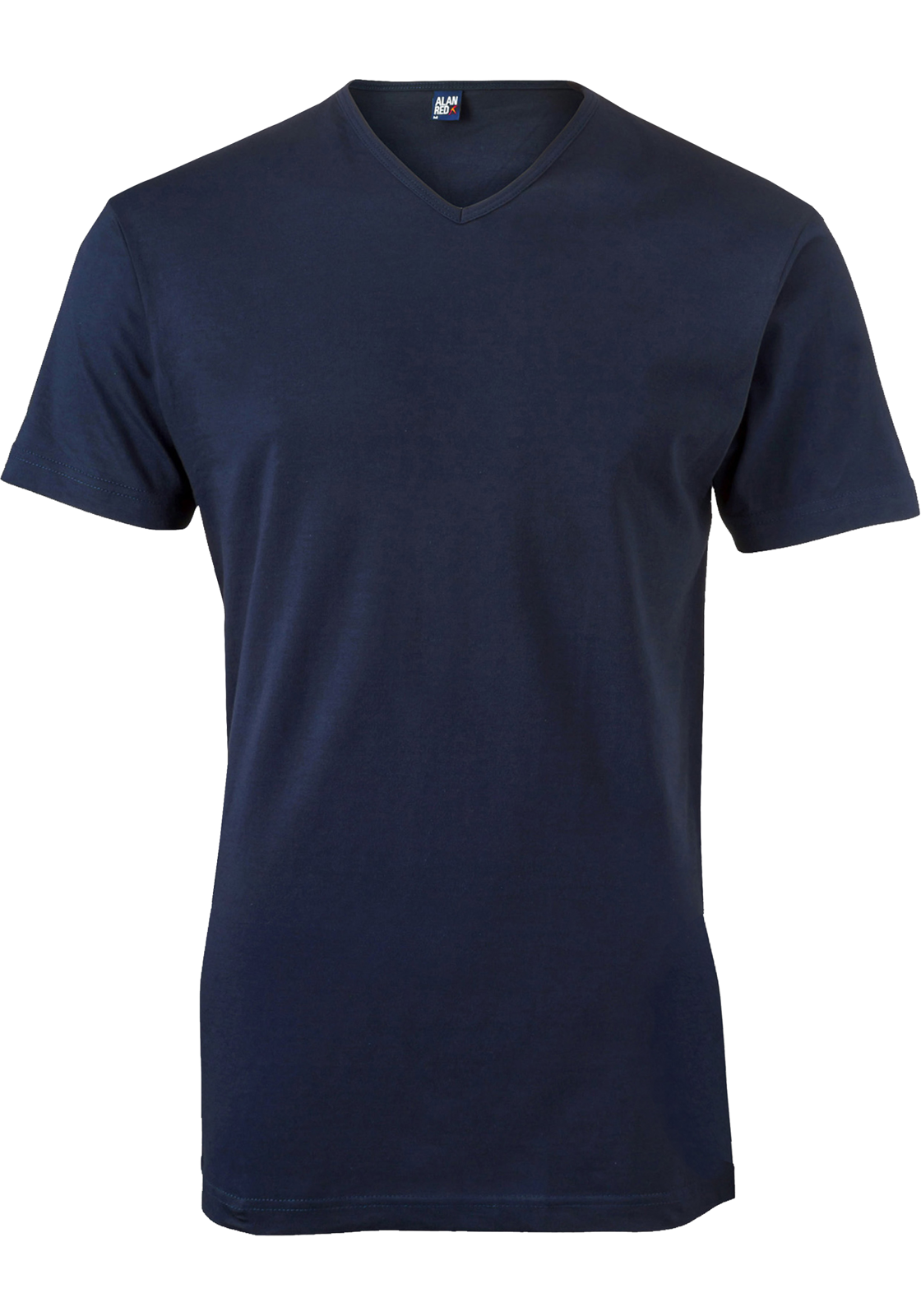 vermont_navy_1_pack-01 ALAN RED T-shirts Vermont extra lang (2-pack), V-hals, donker blauw