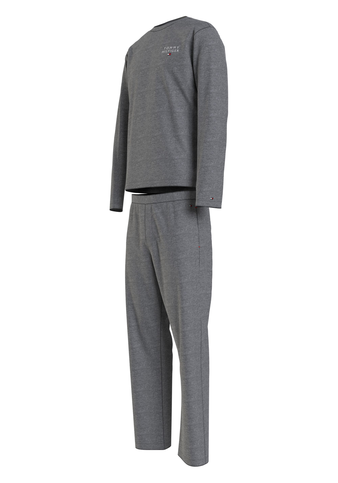 image_4_UM0UM03114P5Q_D_C3307wid Tommy Hilfiger heren pyjama O-hals, PJ Set jersey, grijs