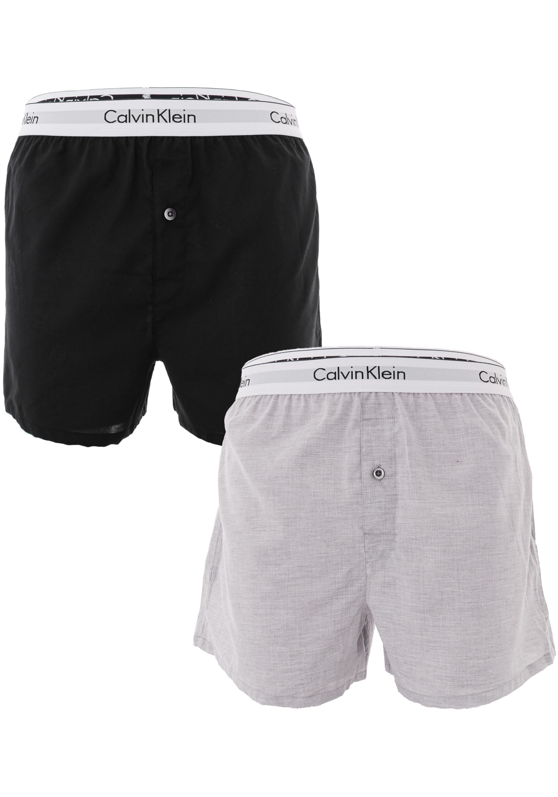 1-8718935872433-000NB1396ABHY-calvin_klein-ondergoed_HR Calvin Klein Woven Boxers (2-pack), heren boxers wijd katoen, zwart