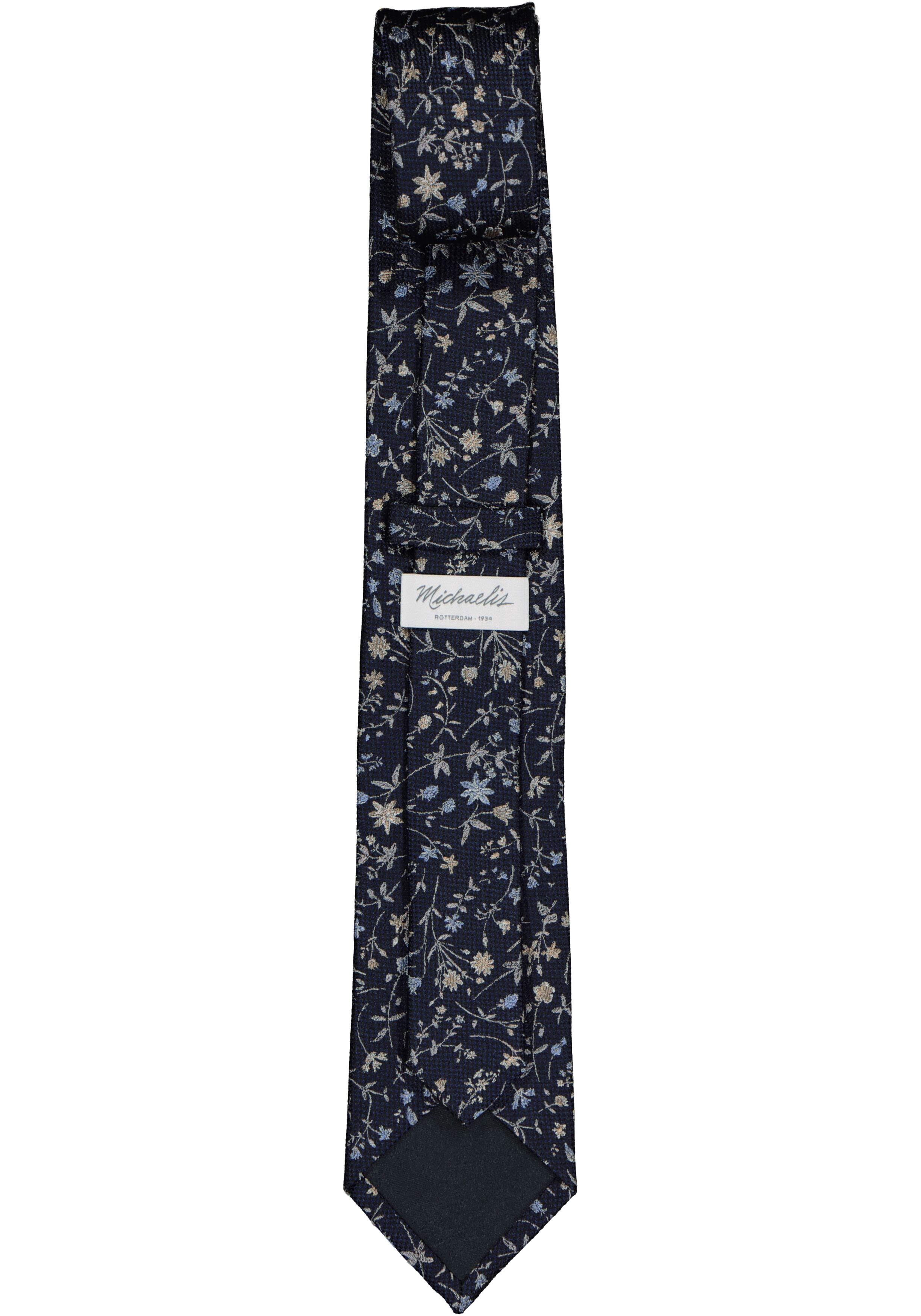 Michaelis  stropdas, blauw dessin