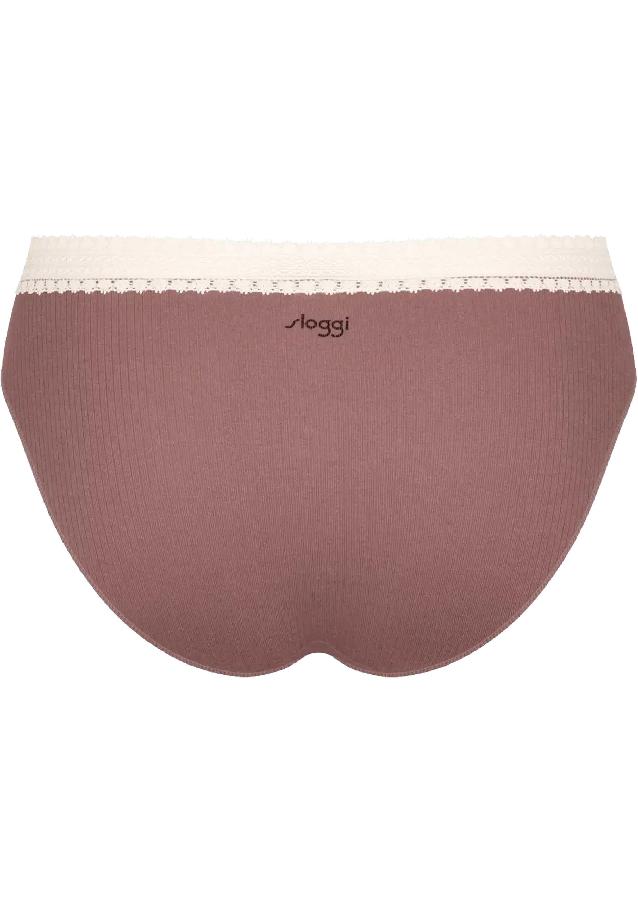 Sloggi Women GO Ribbed R Tai (2-pack), dames slip, lichtbruin en ecru