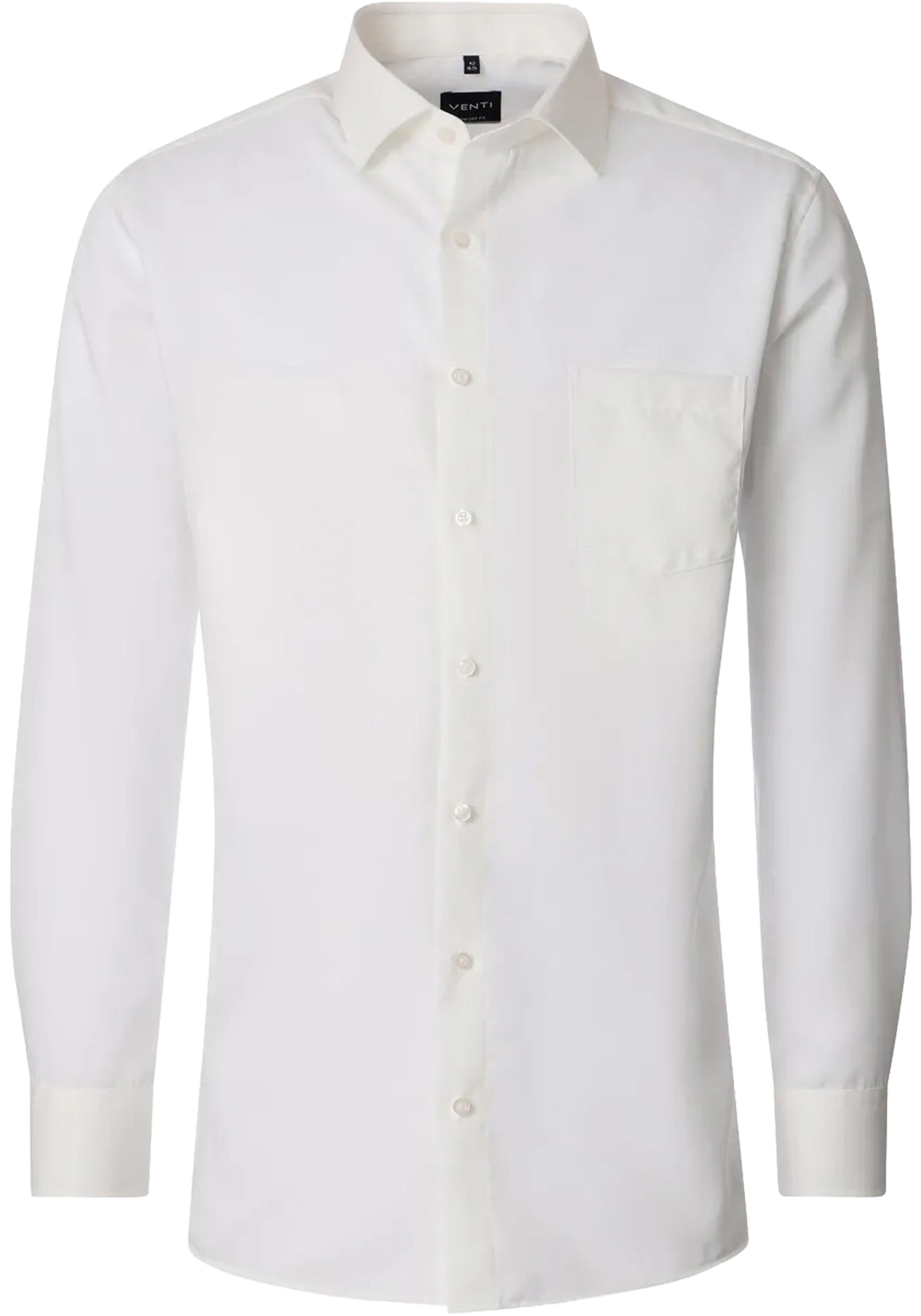VENTI modern fit overhemd, twill, wit