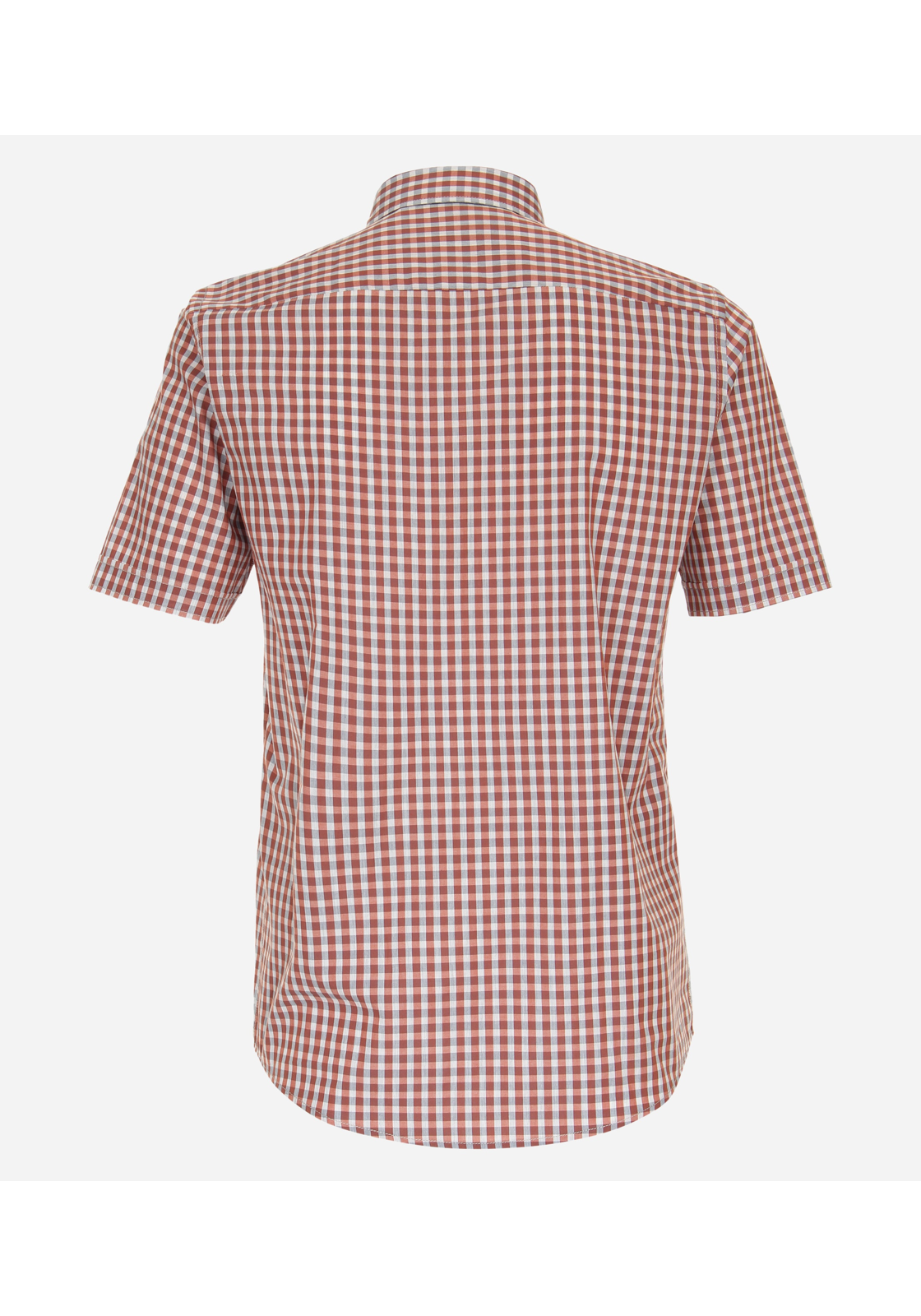 image_3_585bffe1073aa65d83f49dc251df3333jpgautoformatbgF3F3F3blend-alpha100blend-colorF3F3F3blend-modedarkenfitclampp CASA MODA Sport casual fit overhemd, korte mouw, structuur, oranje geruit