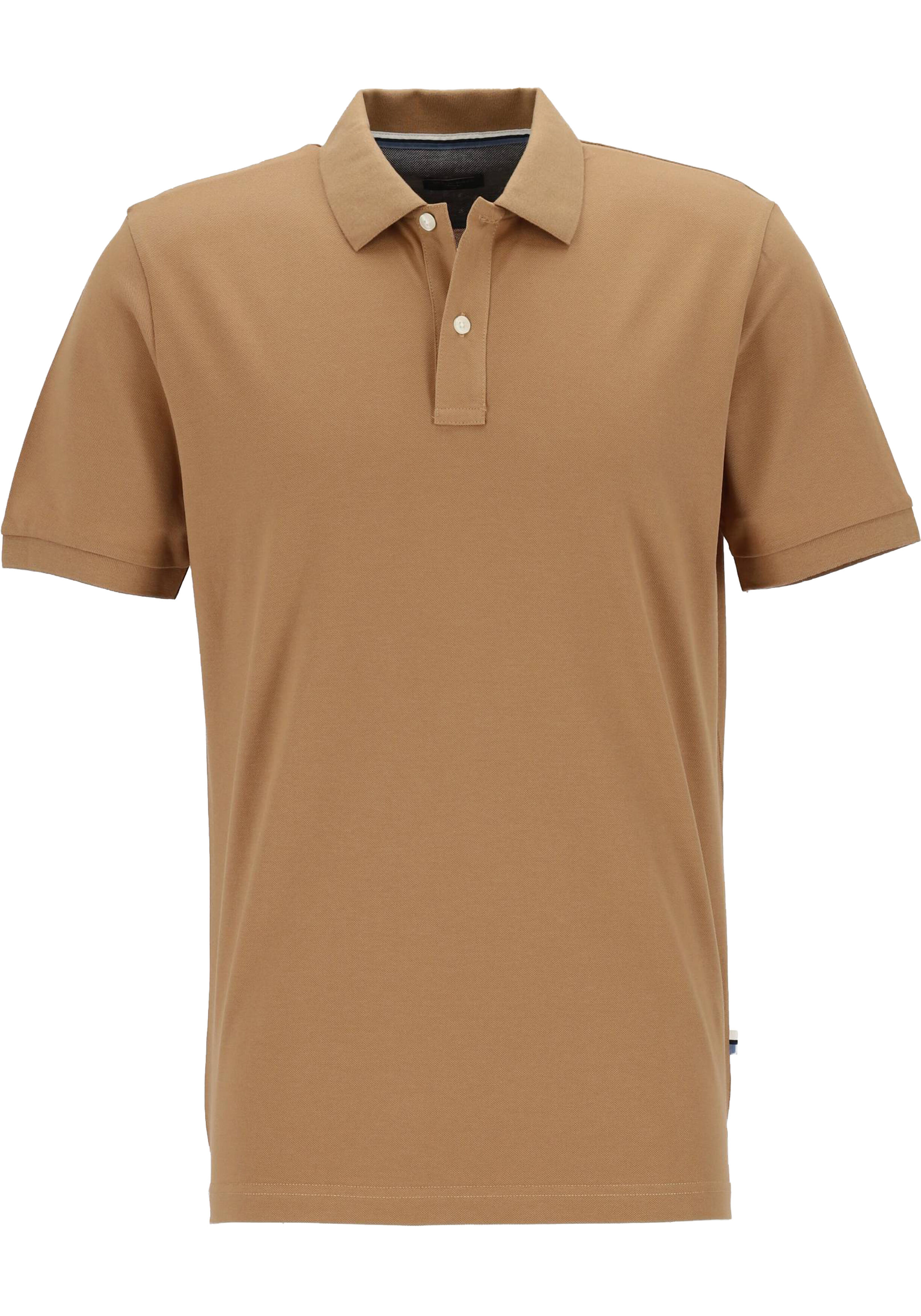 OLYMP Polo Casual, modern fit polo, caramel
