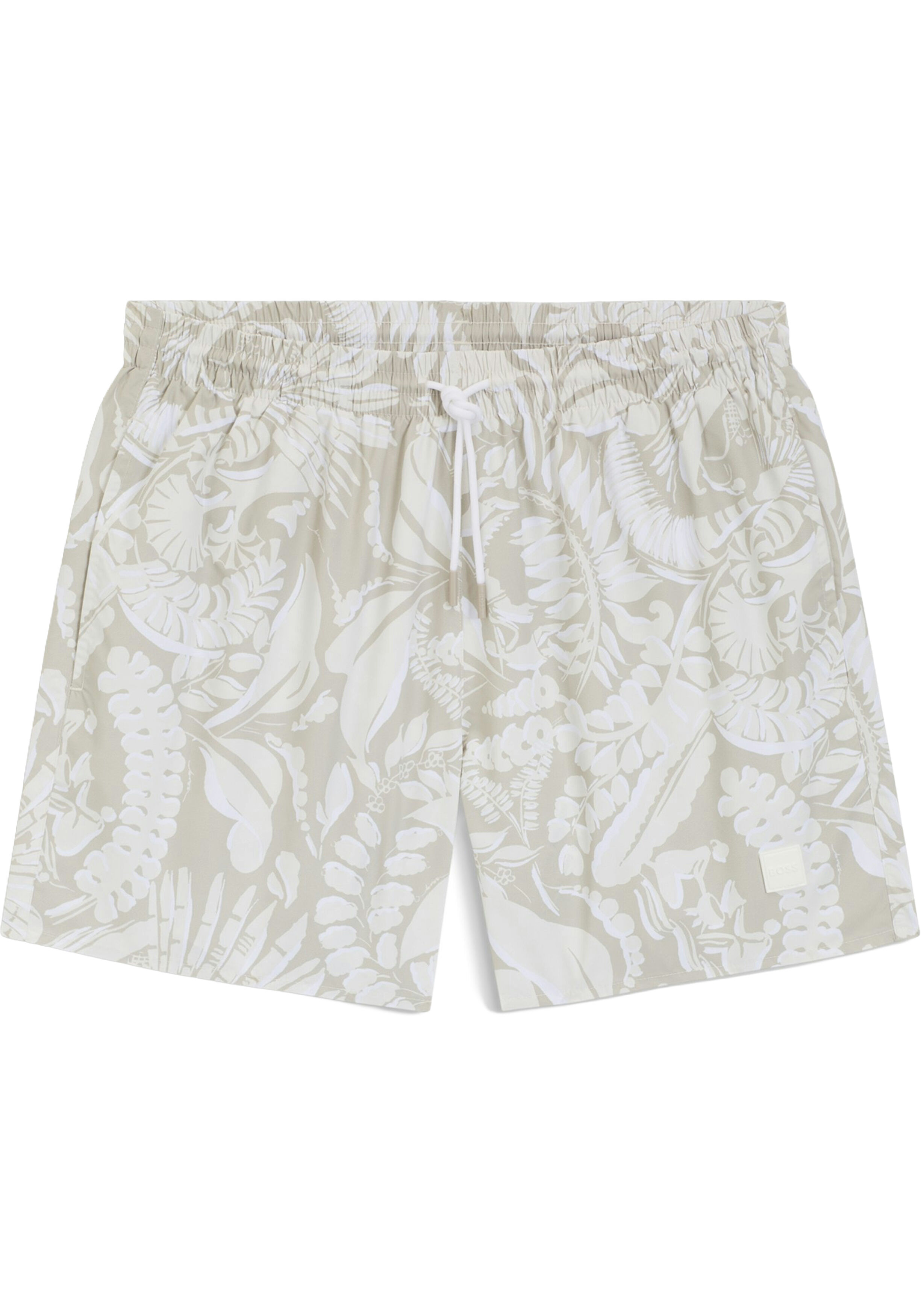 HUGO BOSS Piranha swim shorts, heren zwembroek, licht beige dessin