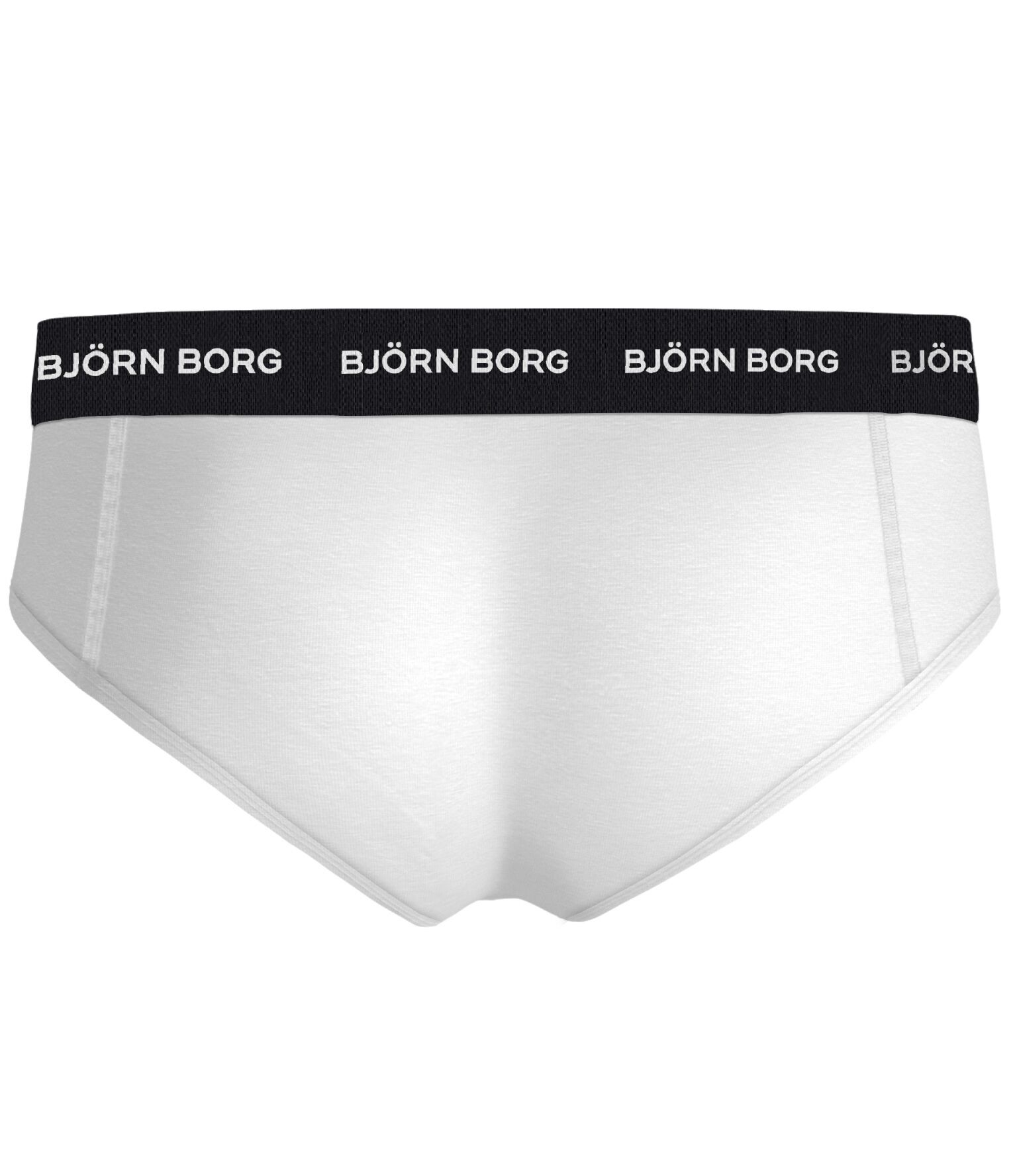 Bjorn Borg Cotton Stretch brief, heren slips (3-pack), wit met zwarte band