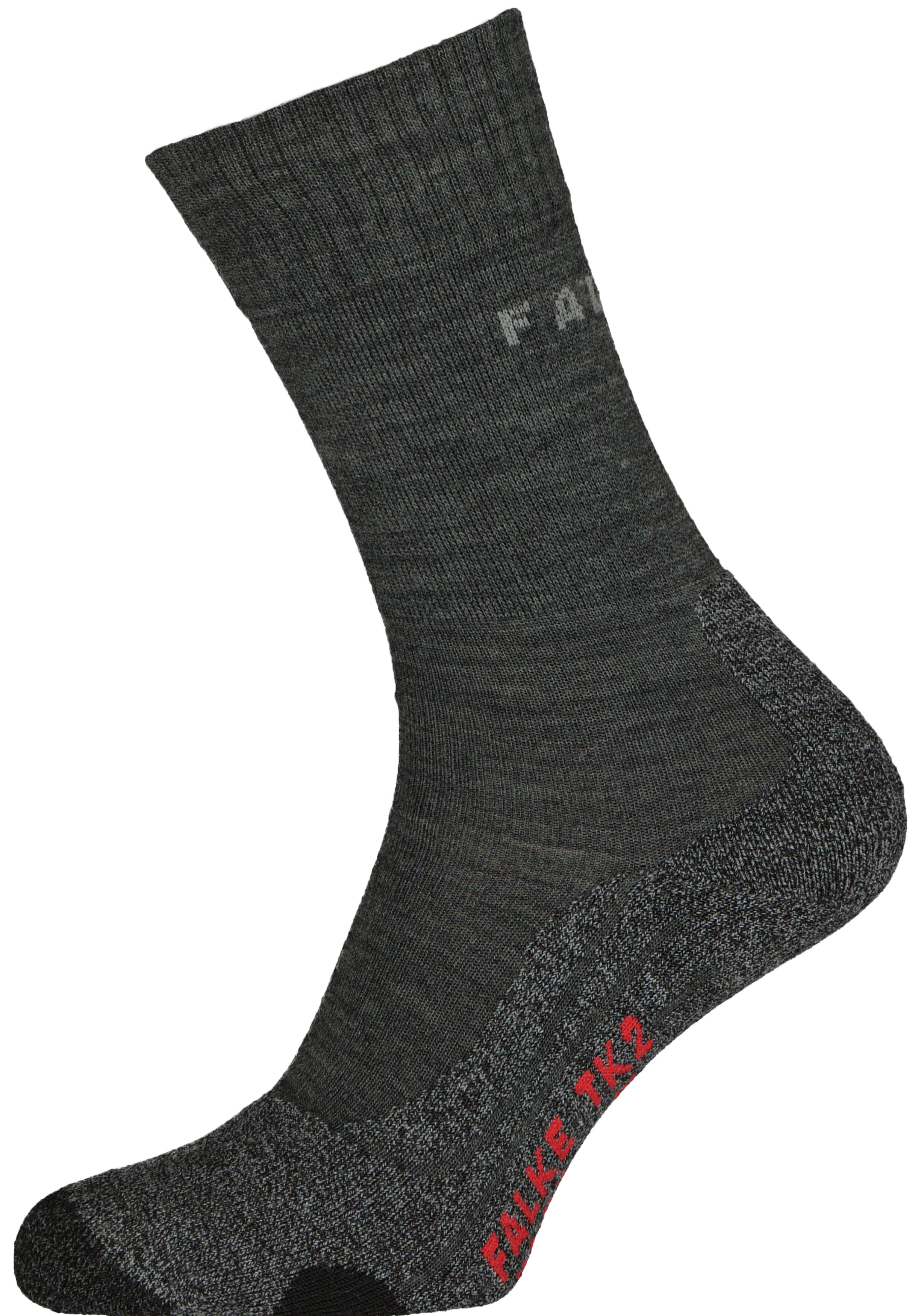 FALKE TK2 dames wandelsokken, antraciet grijs (asphalt melange)