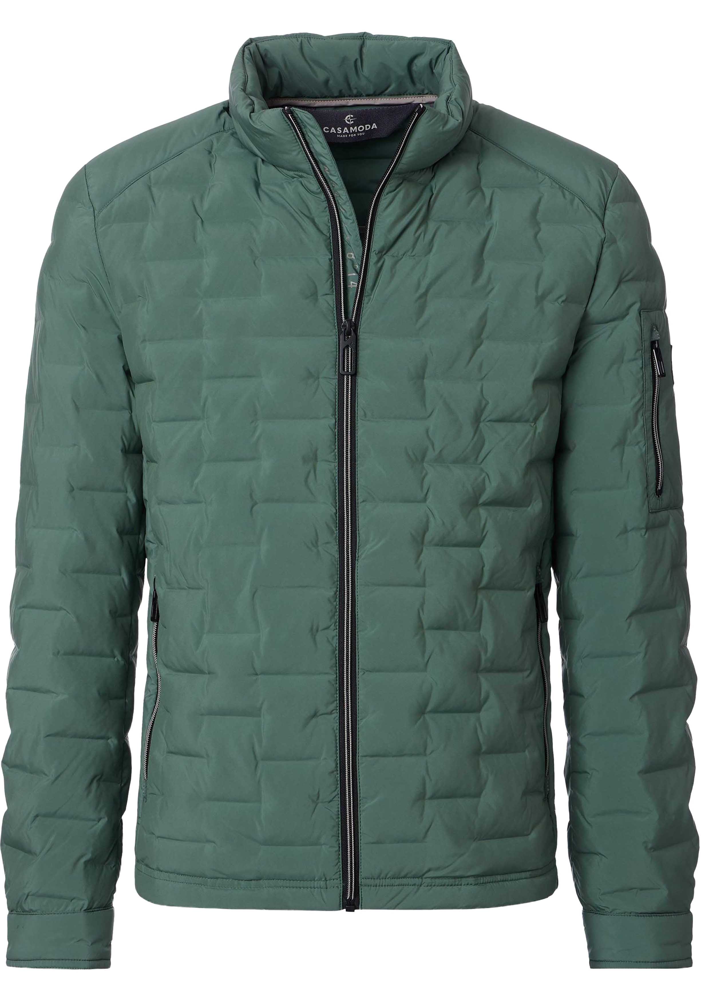 CASA MODA comfort fit tussenjas, groen, donkerblauw, wit