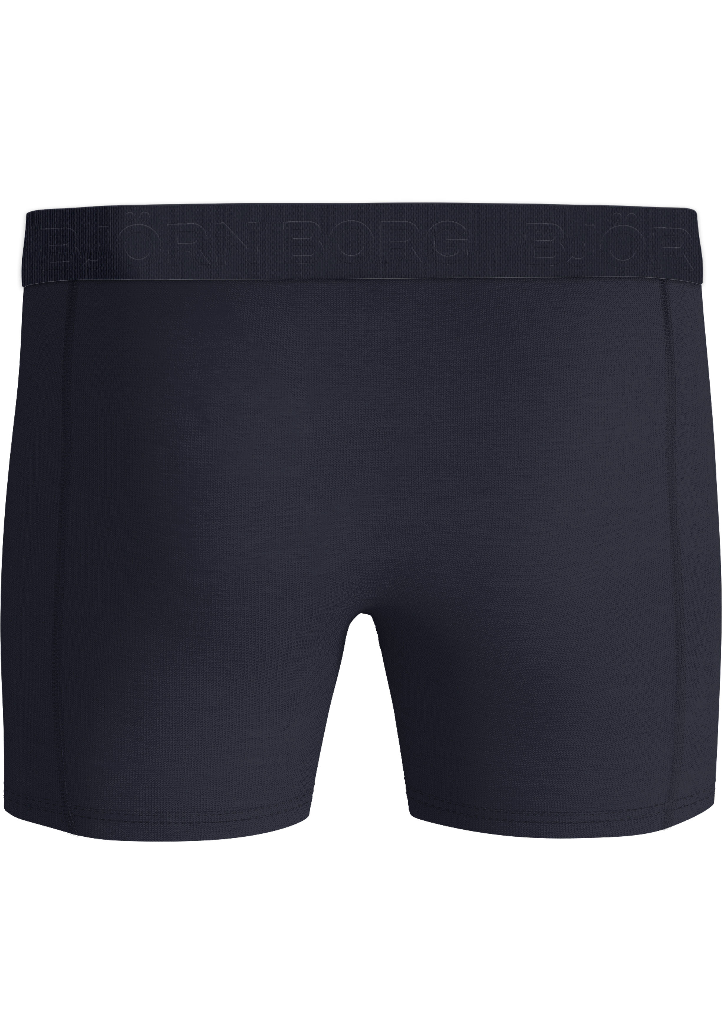 Bjorn Borg Cotton Stretch boxers, heren boxers normale lengte (7-pack), donkerblauw, 5 tinten groen en groene print