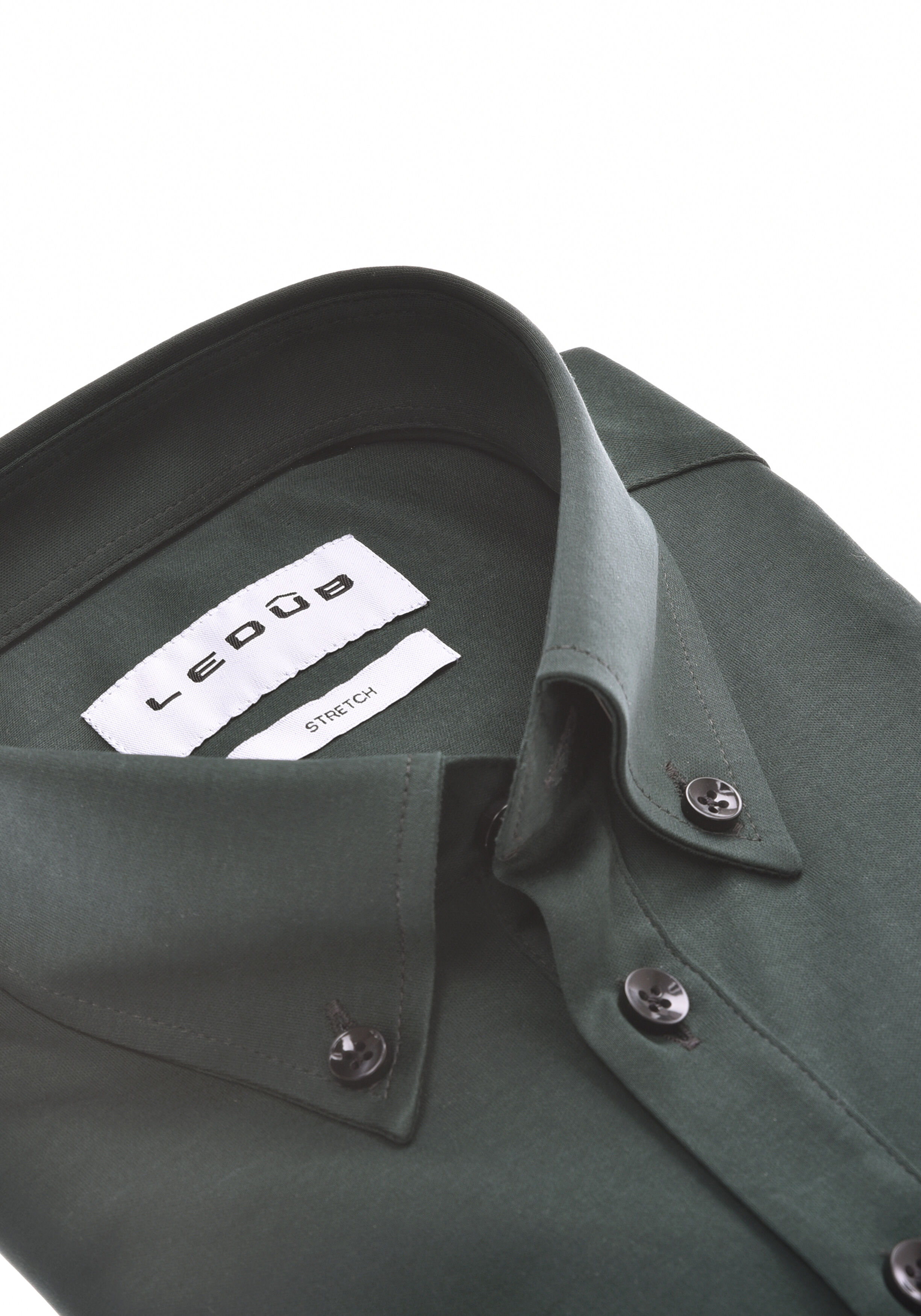 Ledub modern fit polo overhemd, tricot, jersey, donkergroen